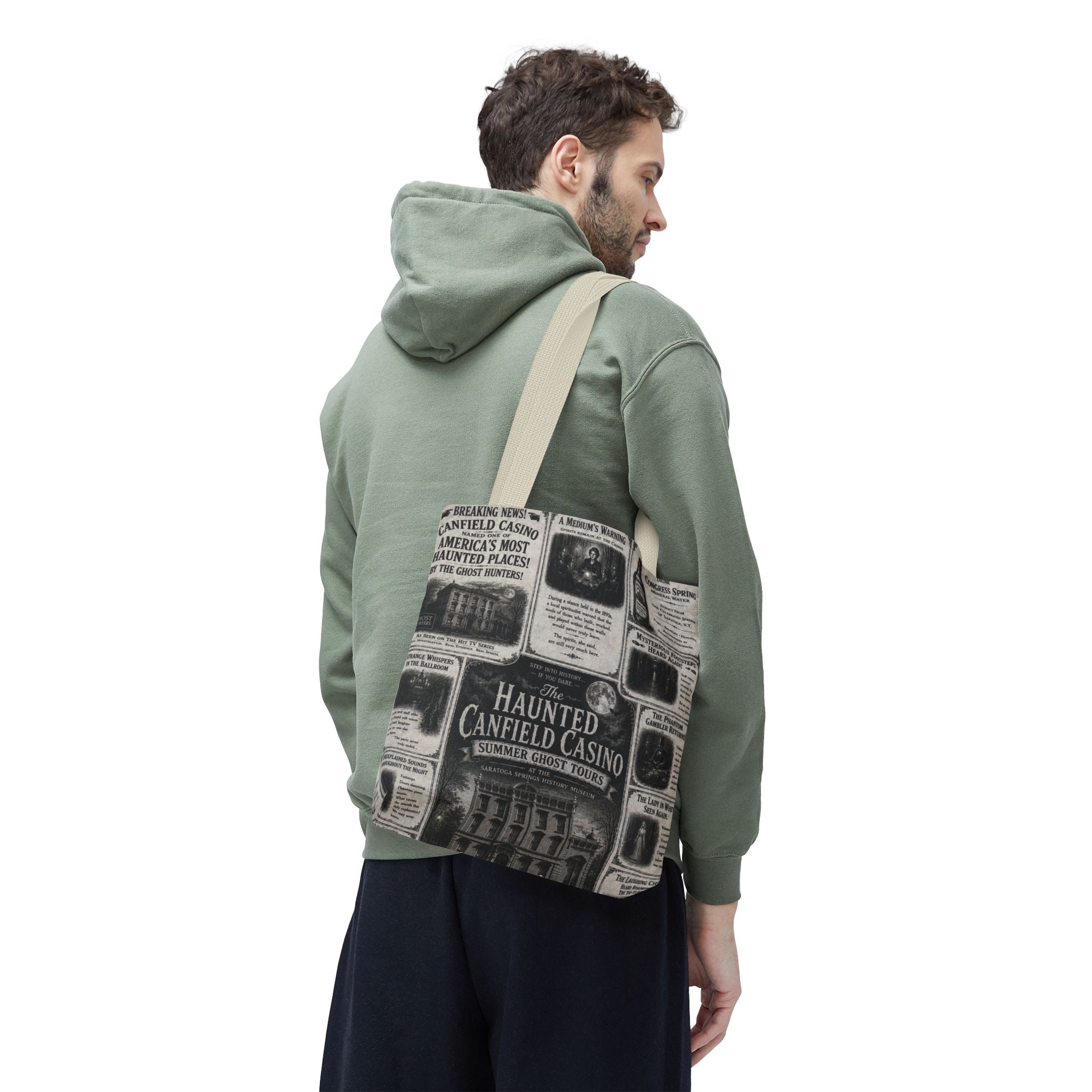 Haunted Canfield Casino Vintage Newspaper Tote