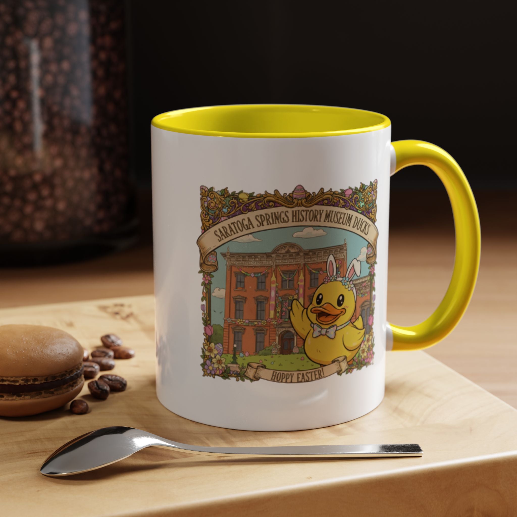 Coffee Mug — Saratoga Springs History Museum Ducky (Happy Easter)
