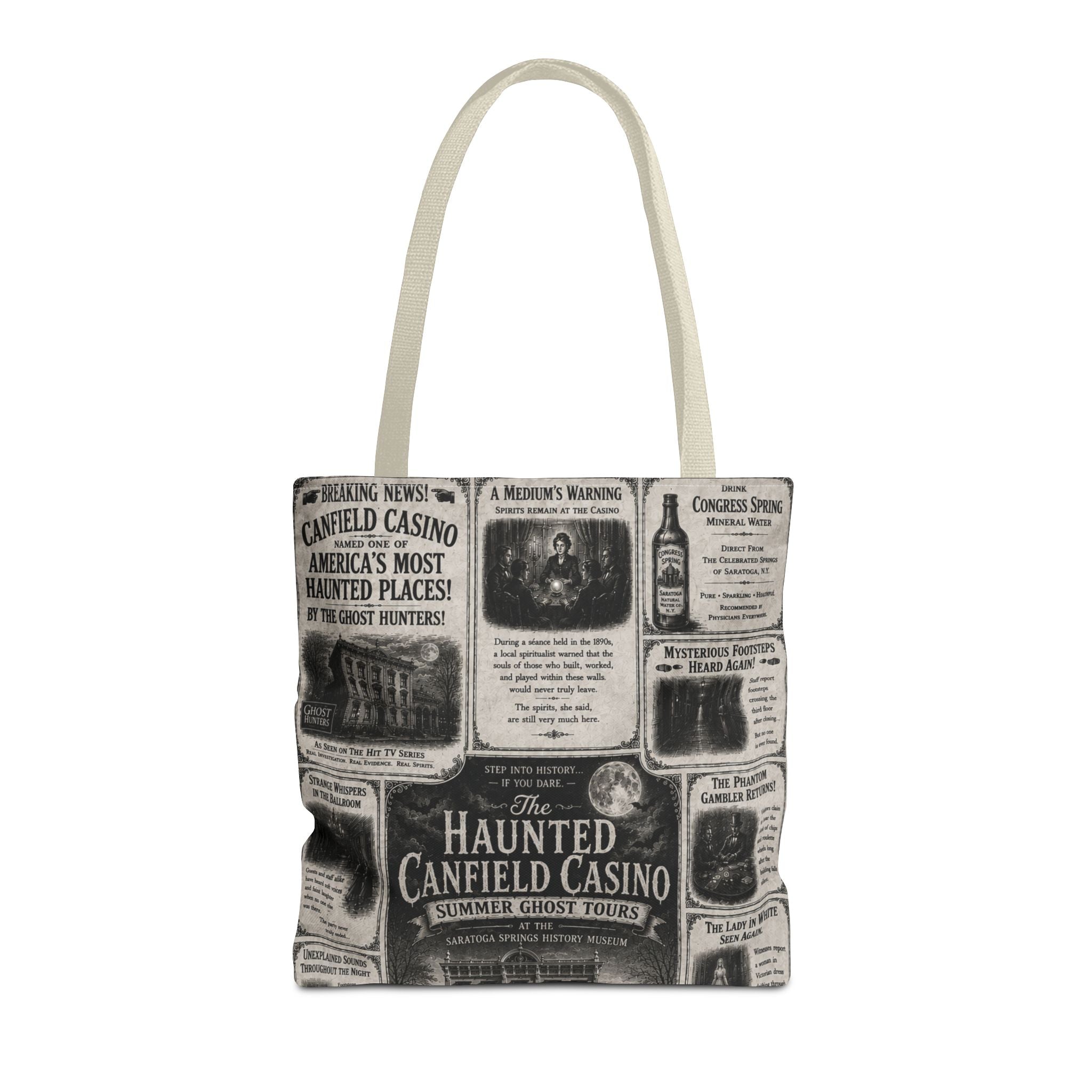 Haunted Canfield Casino Vintage Newspaper Tote