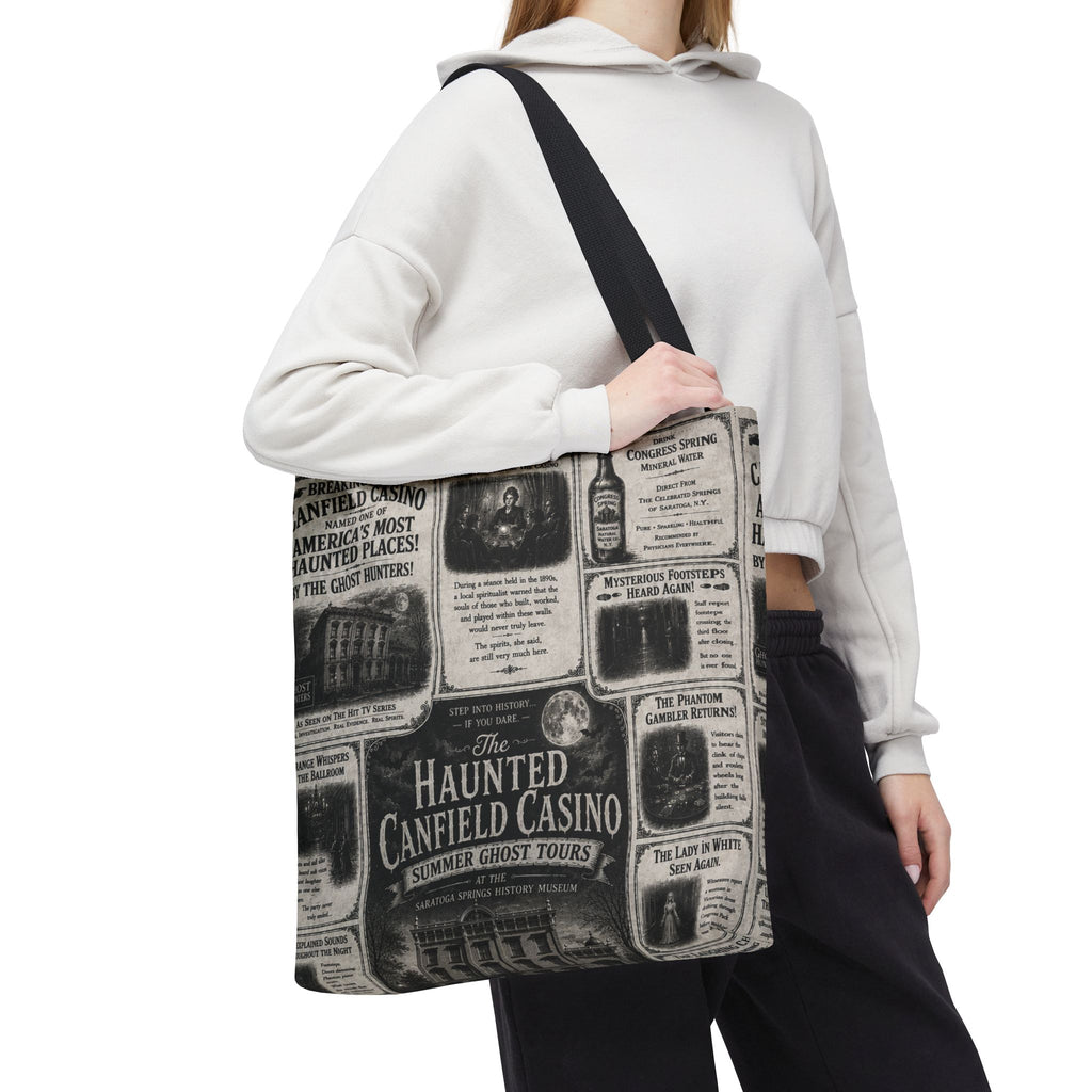 Haunted Canfield Casino Vintage Newspaper Tote