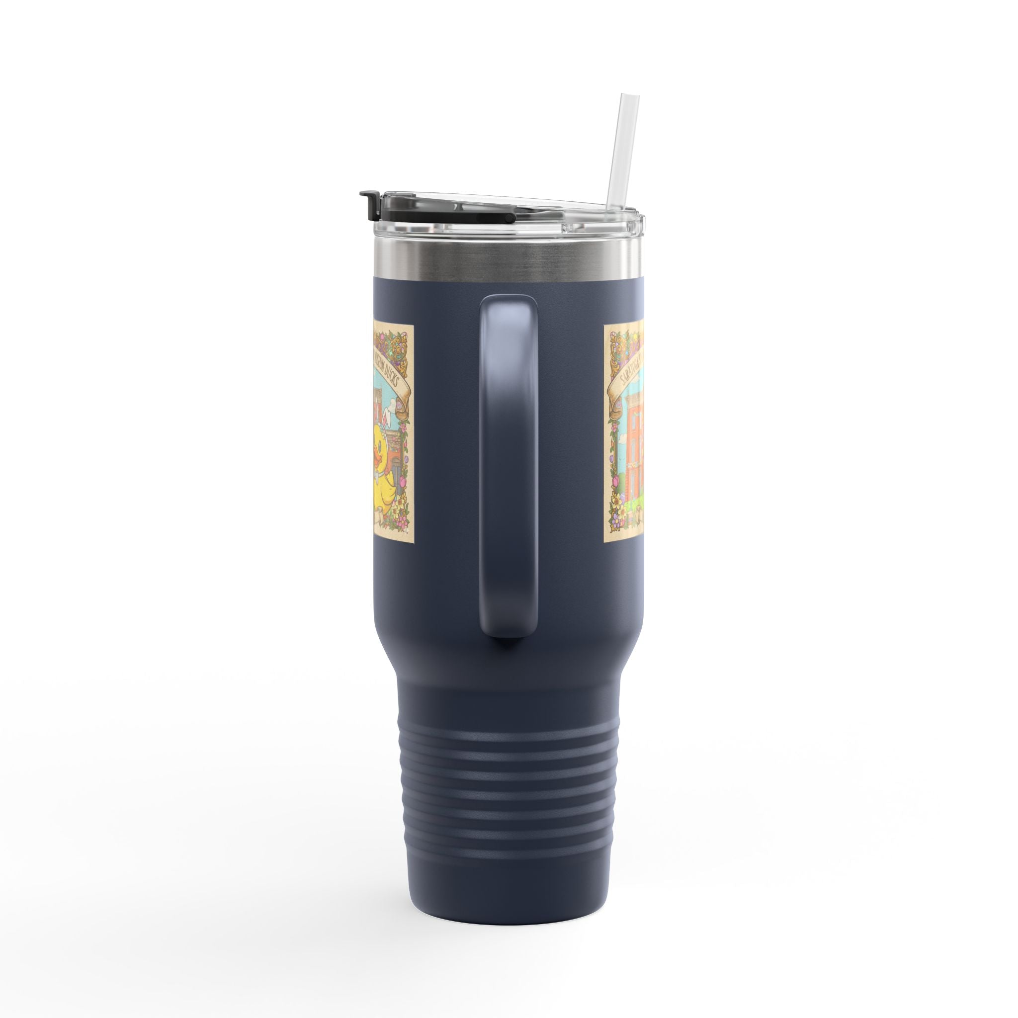 Easter Ducks Saratoga Springs 40oz Insulated Travel Mug — Hoppy Easter Canfield Casino Design