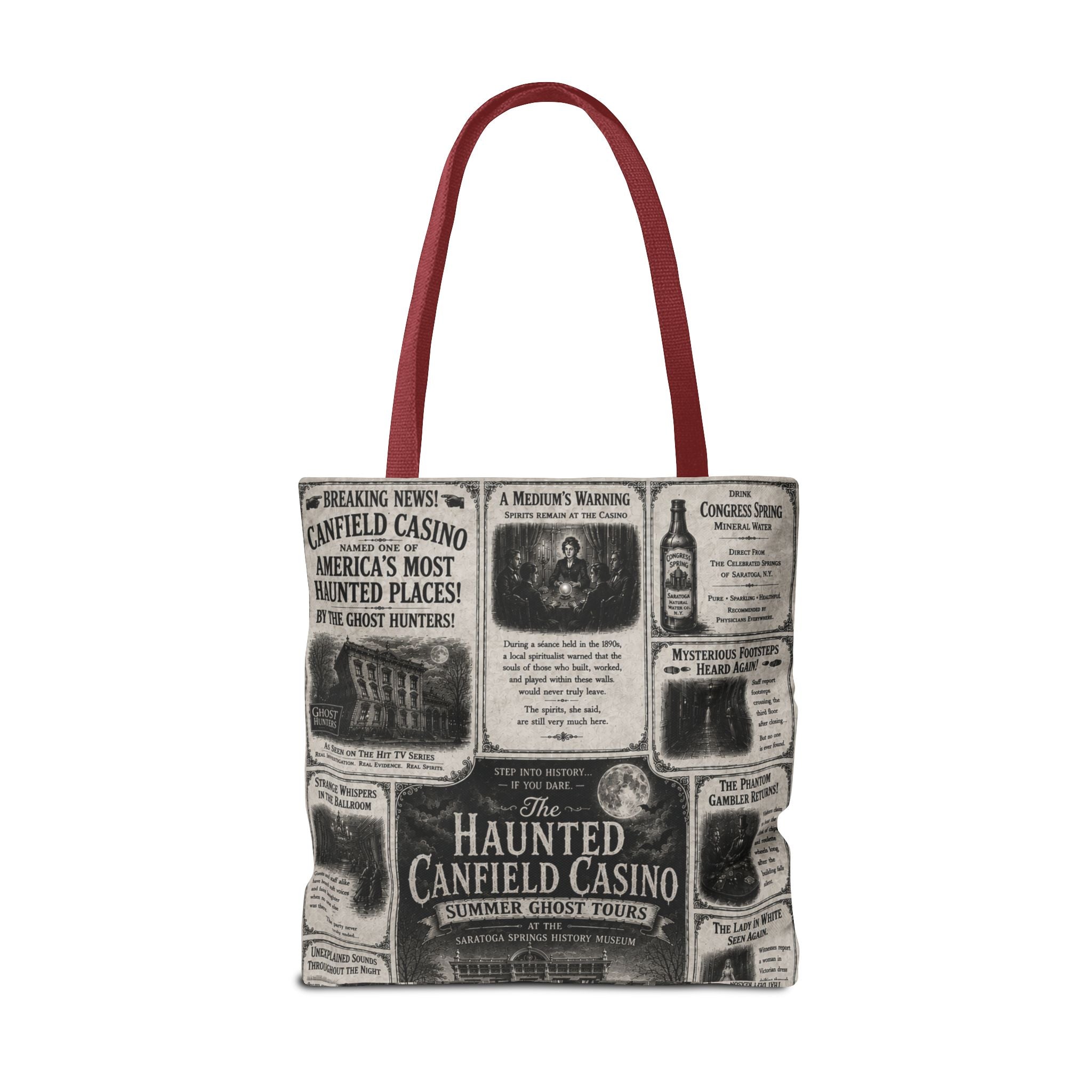 Haunted Canfield Casino Vintage Newspaper Tote