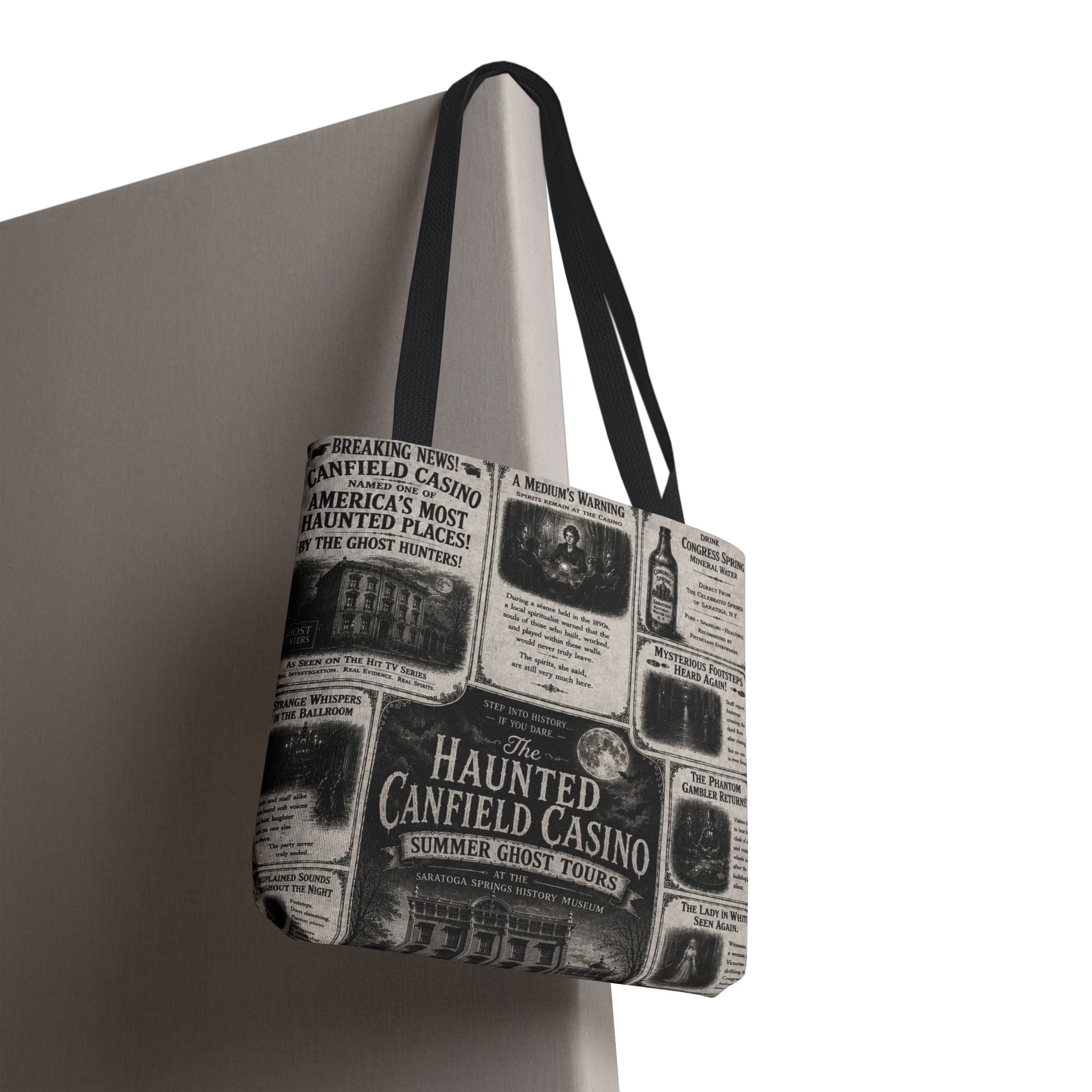 Haunted Canfield Casino Vintage Newspaper Tote