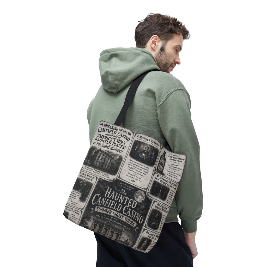 Haunted Canfield Casino Vintage Newspaper Tote