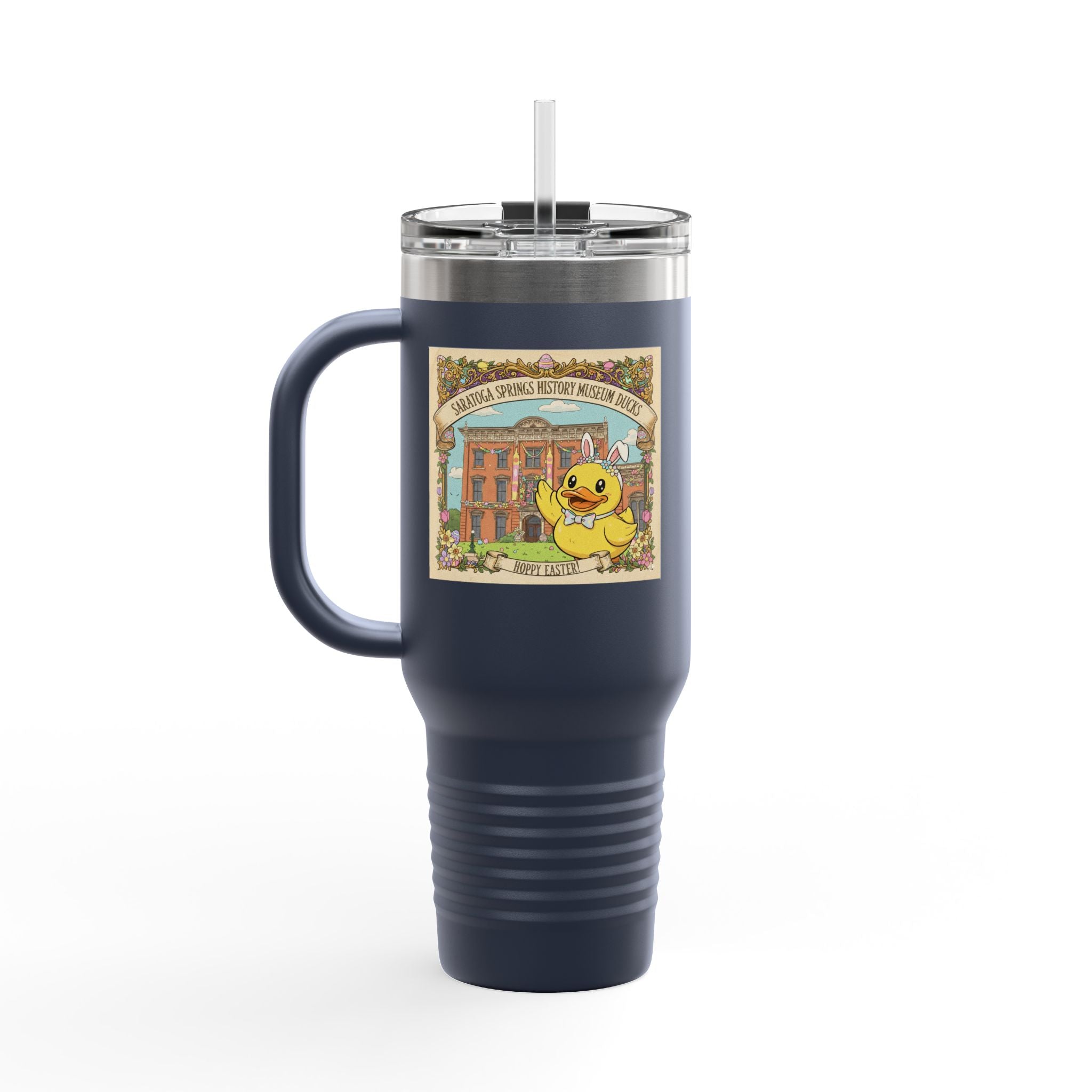 Easter Ducks Saratoga Springs 40oz Insulated Travel Mug — Hoppy Easter Canfield Casino Design