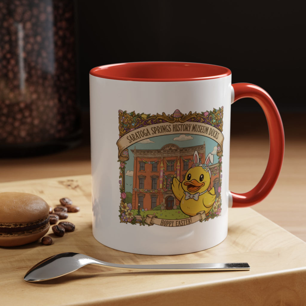Coffee Mug — Saratoga Springs History Museum Ducky (Happy Easter)