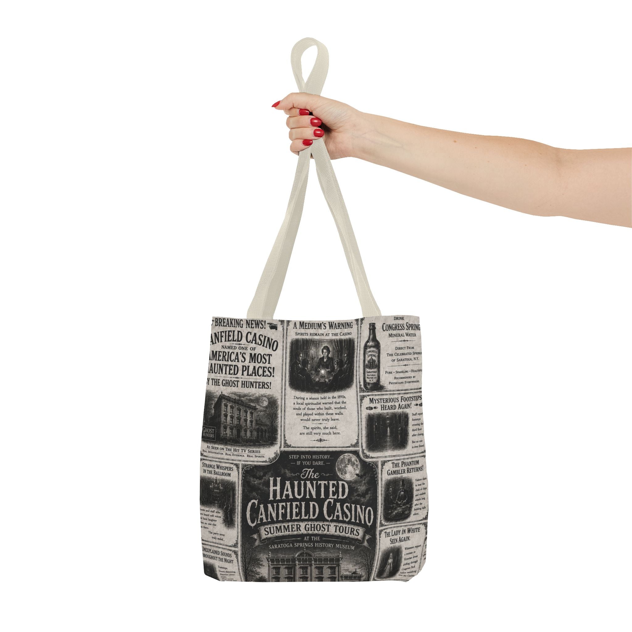 Haunted Canfield Casino Vintage Newspaper Tote