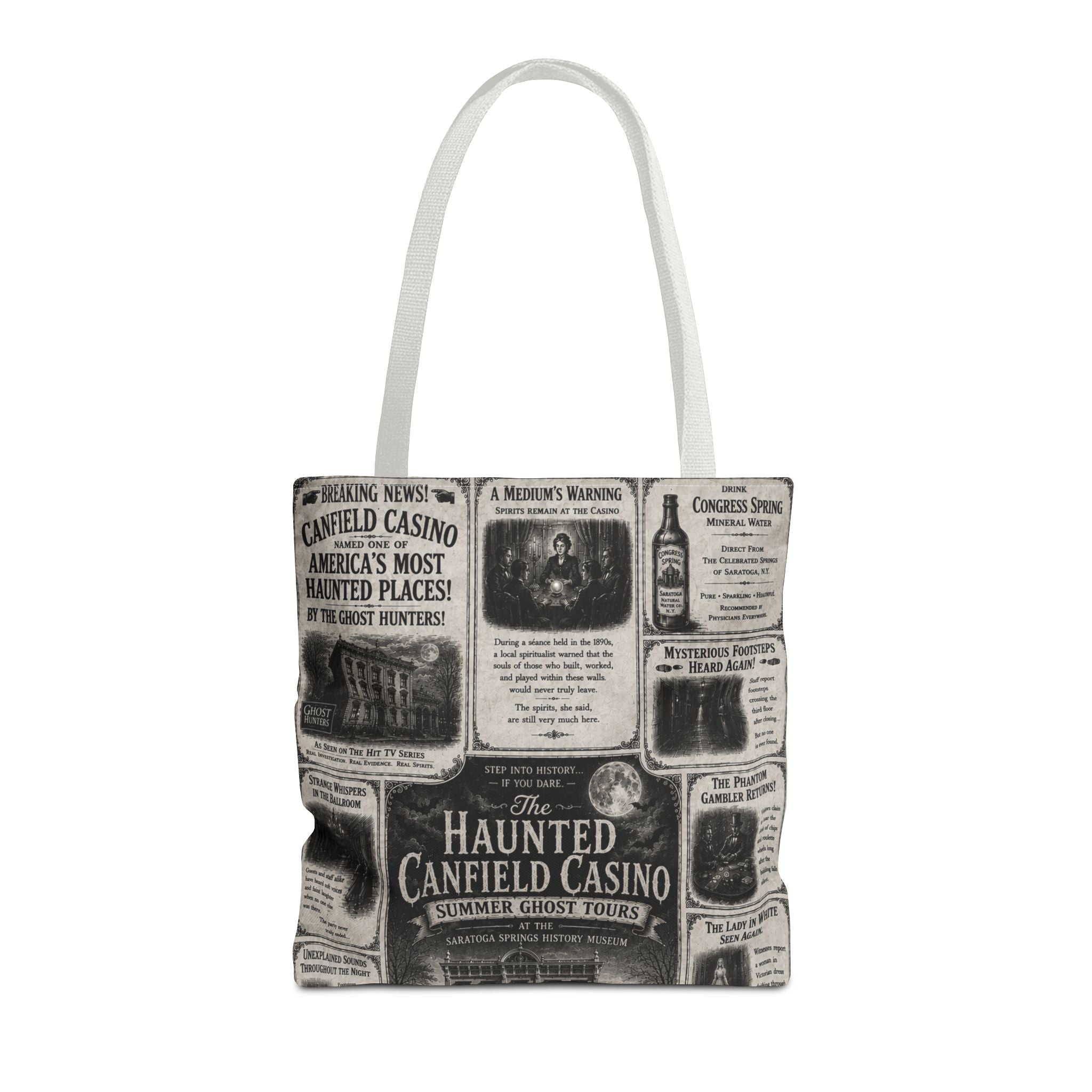 Haunted Canfield Casino Vintage Newspaper Tote