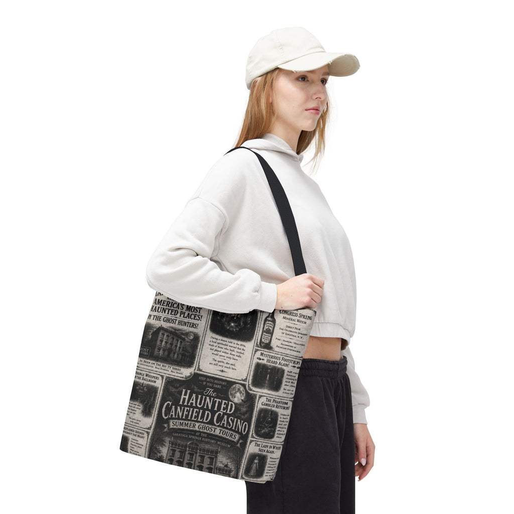 Haunted Canfield Casino Vintage Newspaper Tote