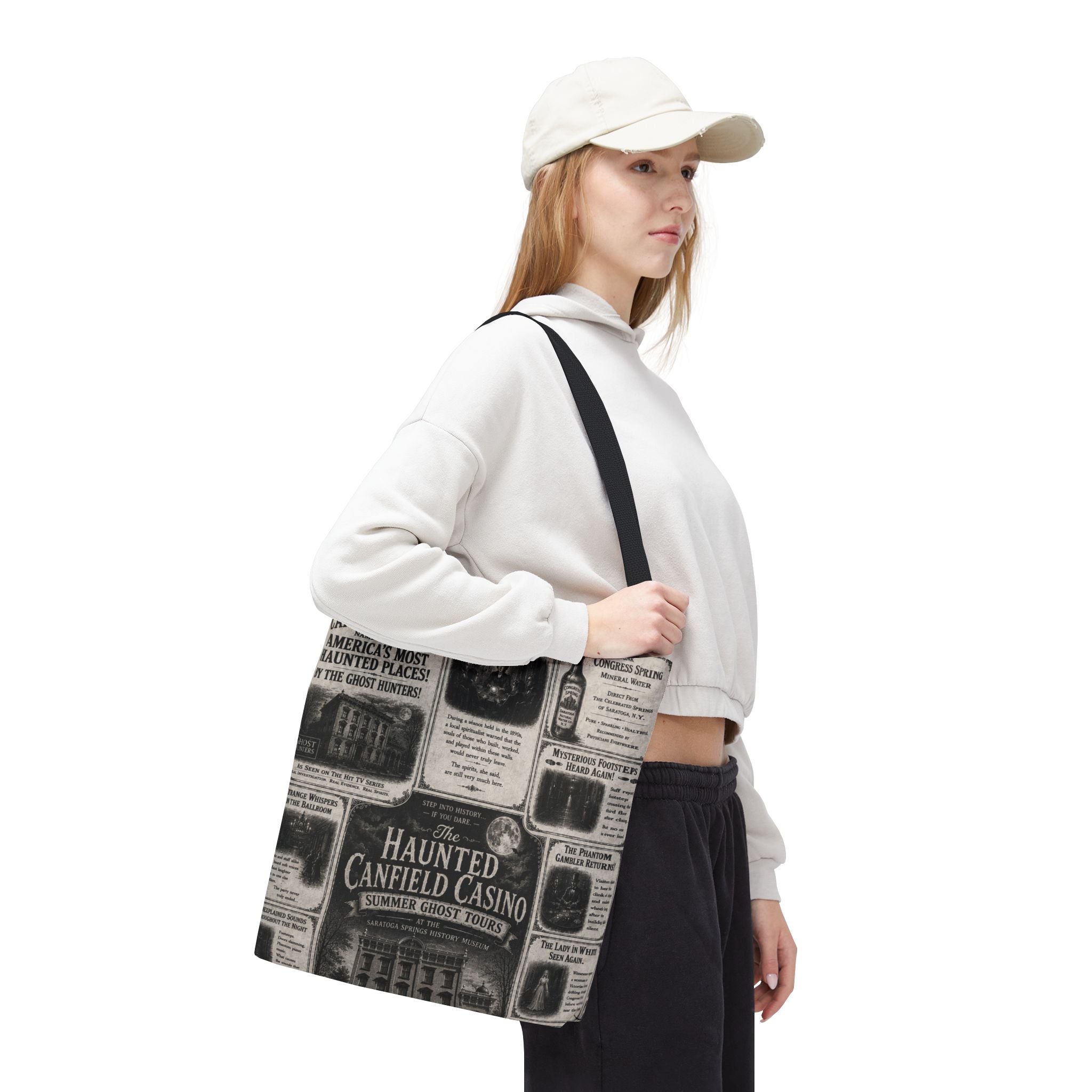 Haunted Canfield Casino Vintage Newspaper Tote