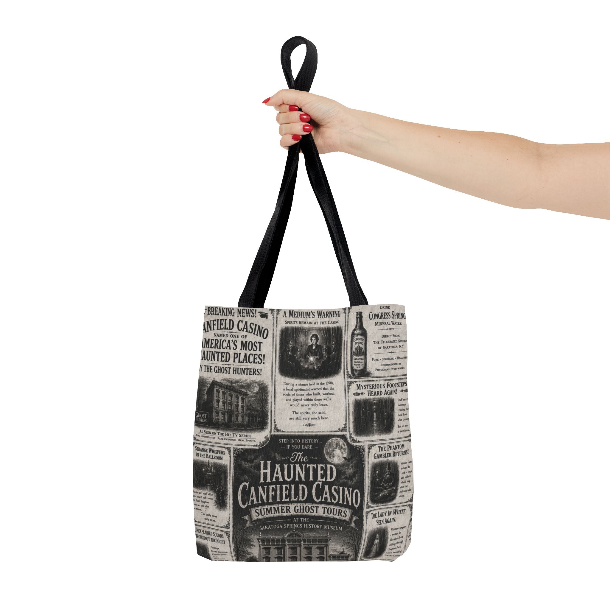 Haunted Canfield Casino Vintage Newspaper Tote