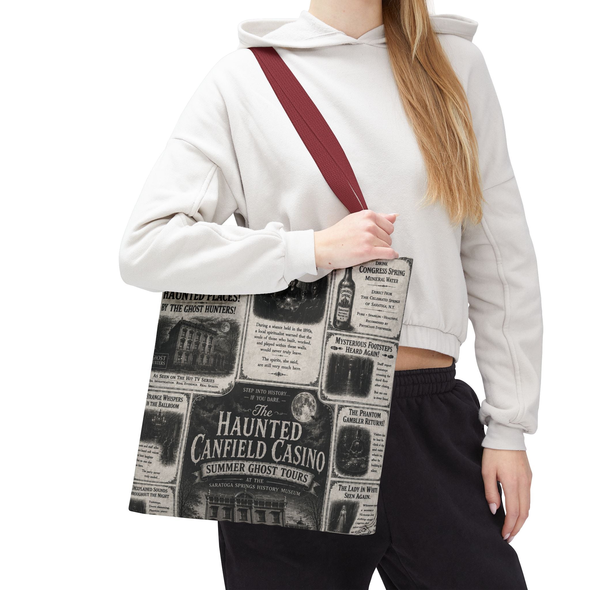 Haunted Canfield Casino Vintage Newspaper Tote