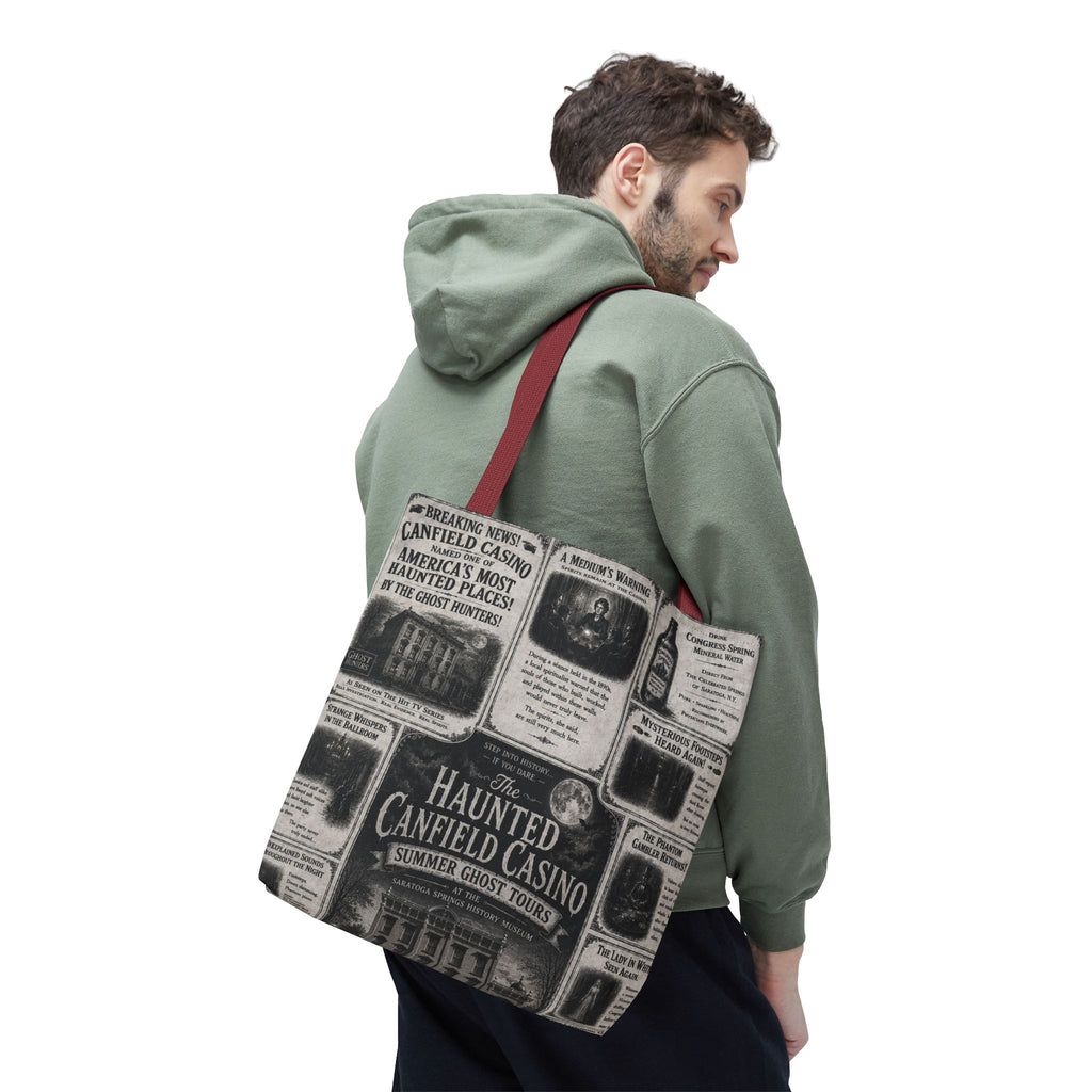 Haunted Canfield Casino Vintage Newspaper Tote