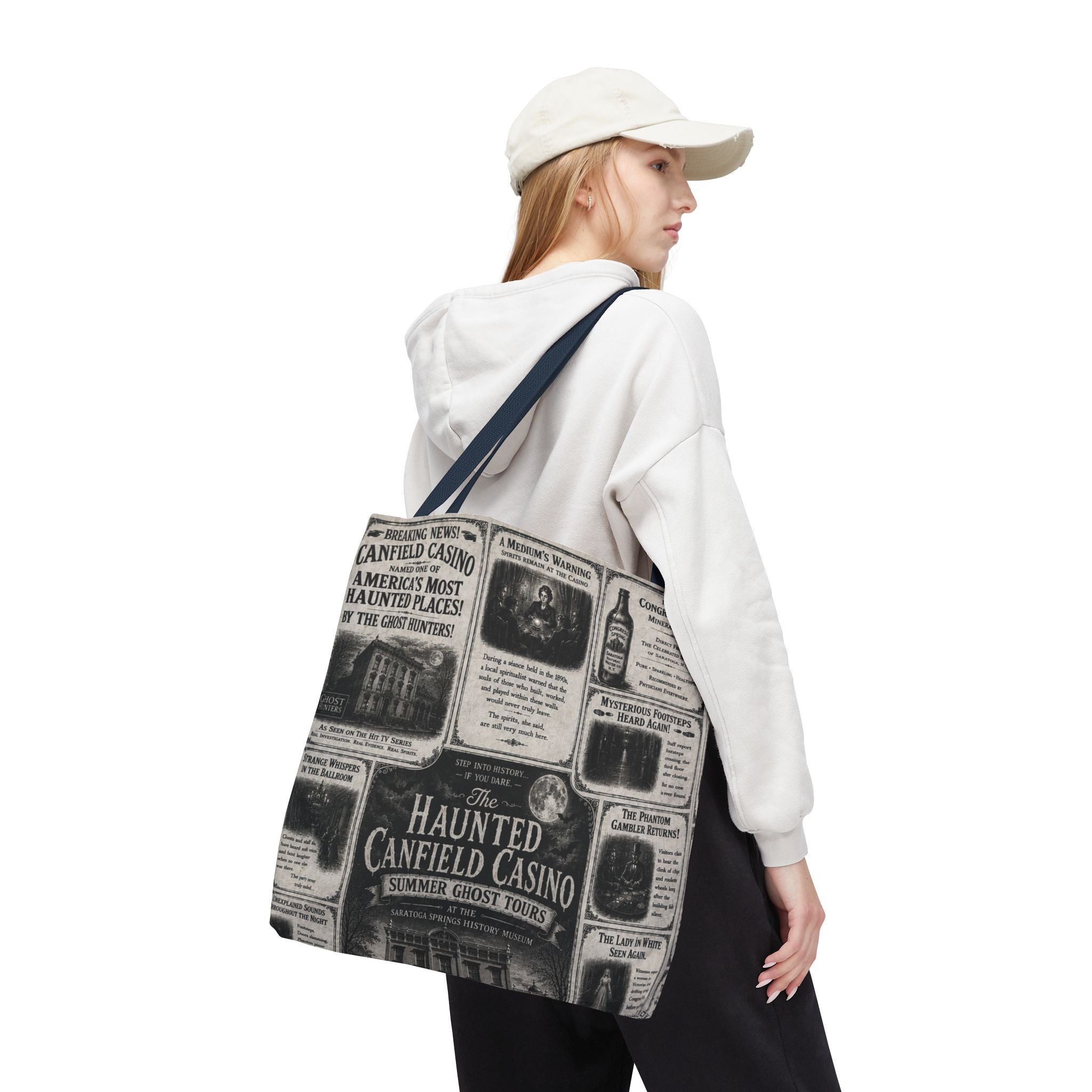 Haunted Canfield Casino Vintage Newspaper Tote