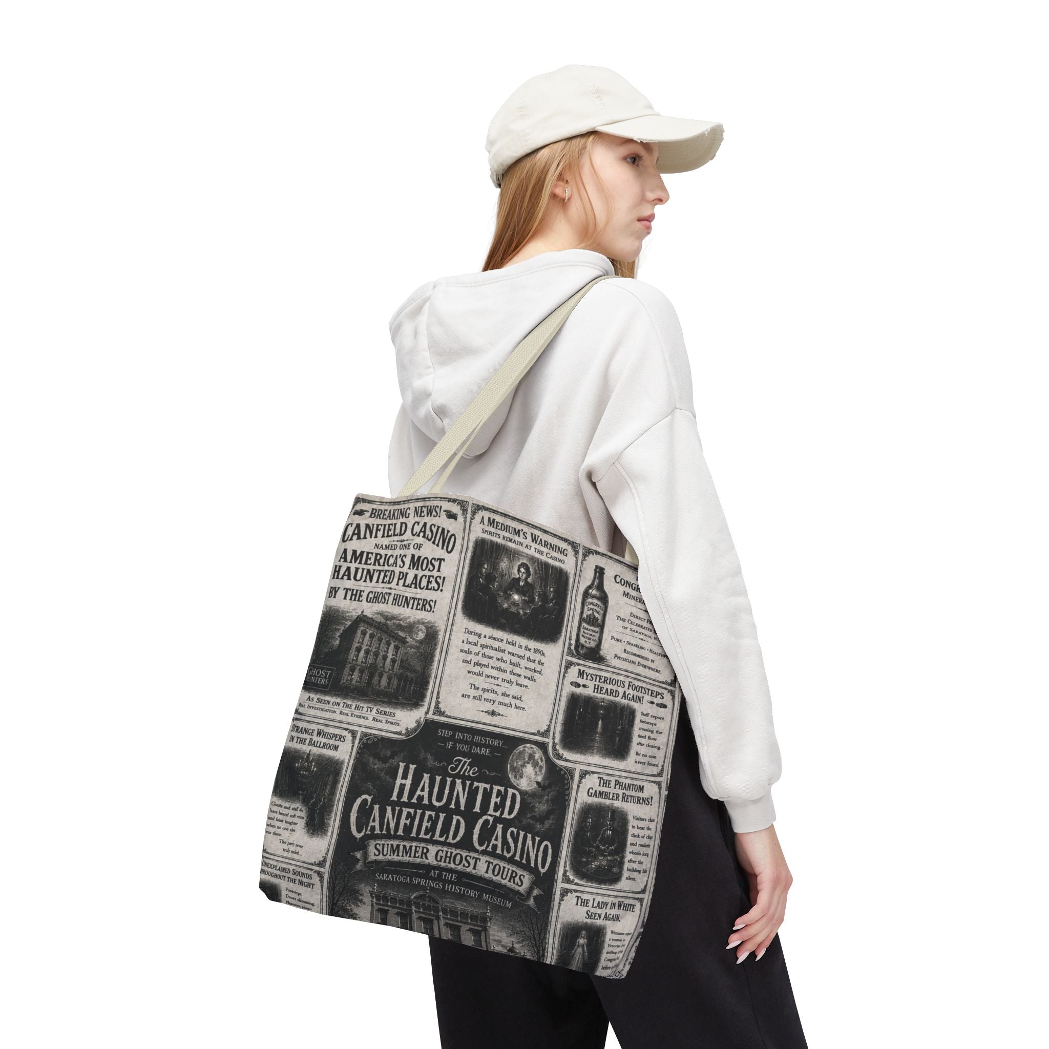 Haunted Canfield Casino Vintage Newspaper Tote
