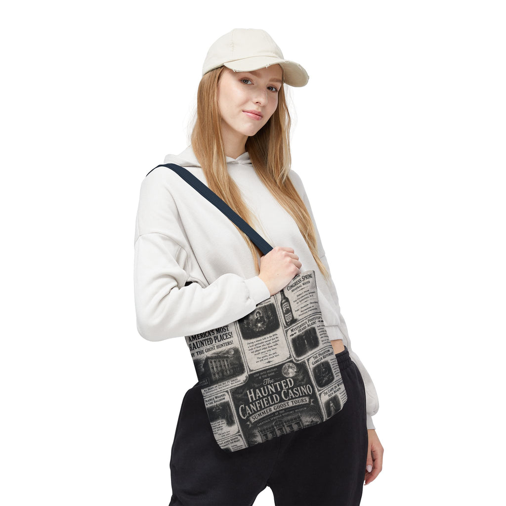 Haunted Canfield Casino Vintage Newspaper Tote