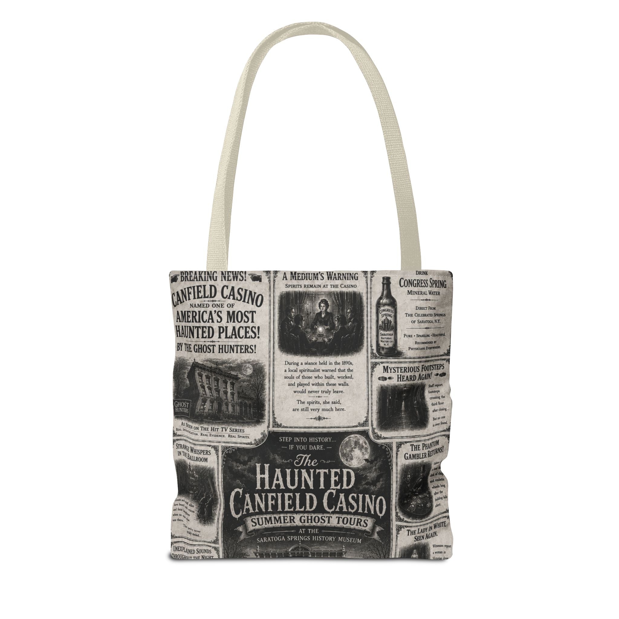 Haunted Canfield Casino Vintage Newspaper Tote