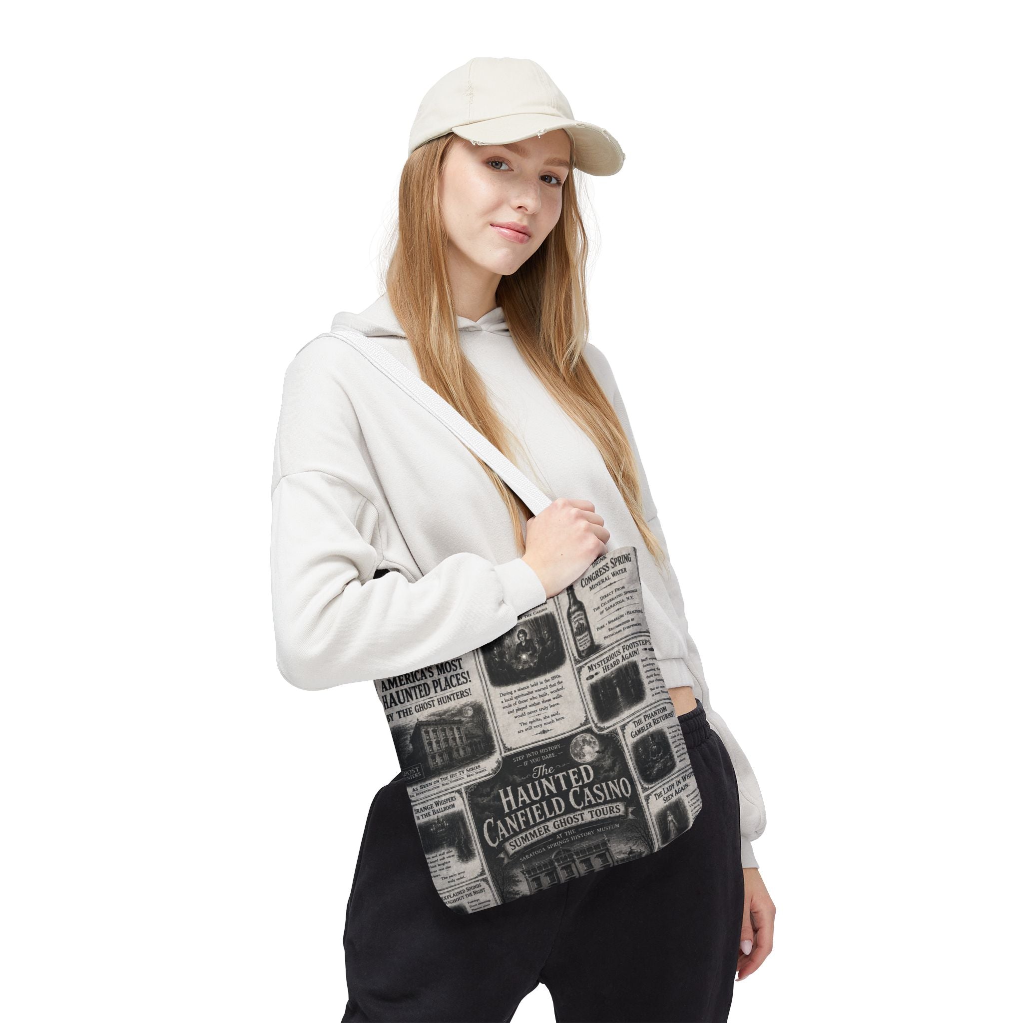 Haunted Canfield Casino Vintage Newspaper Tote