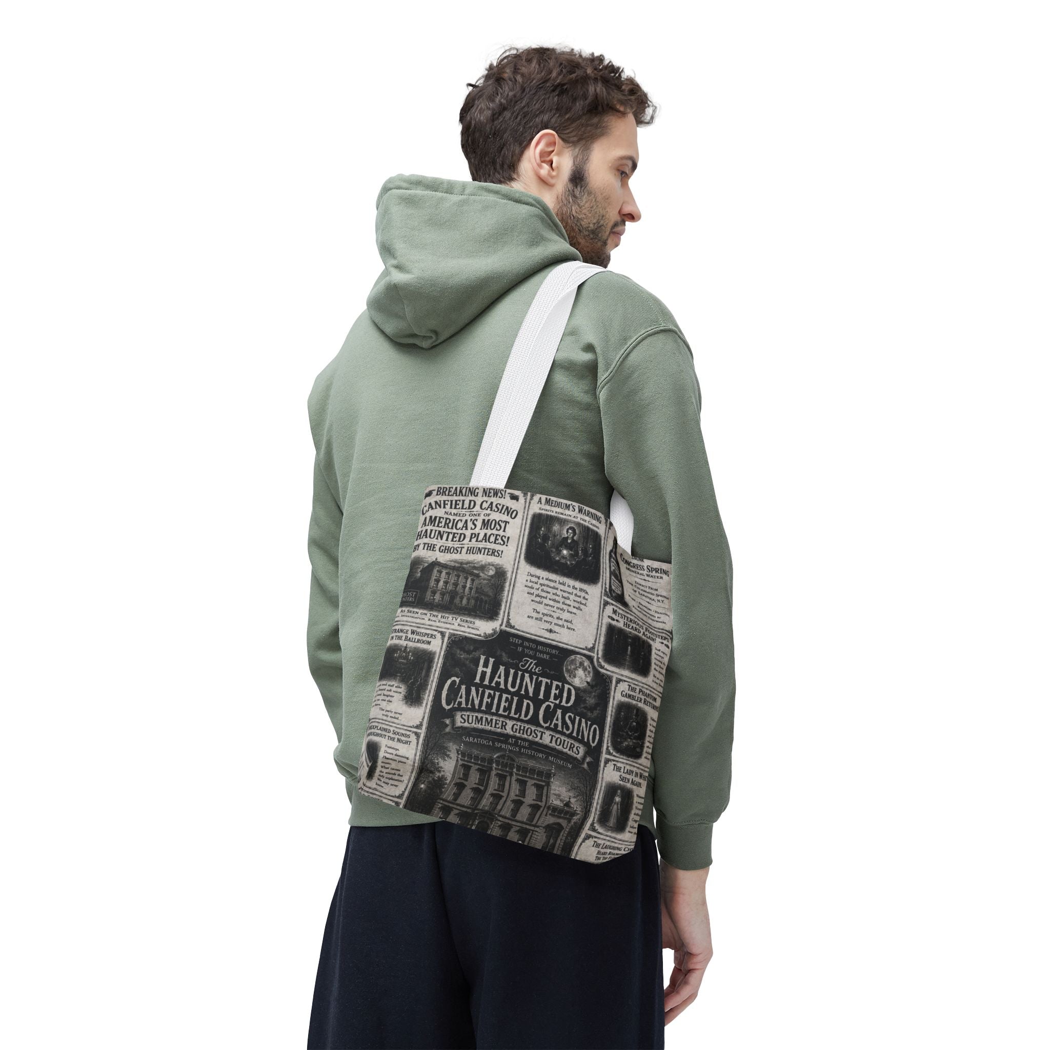 Haunted Canfield Casino Vintage Newspaper Tote