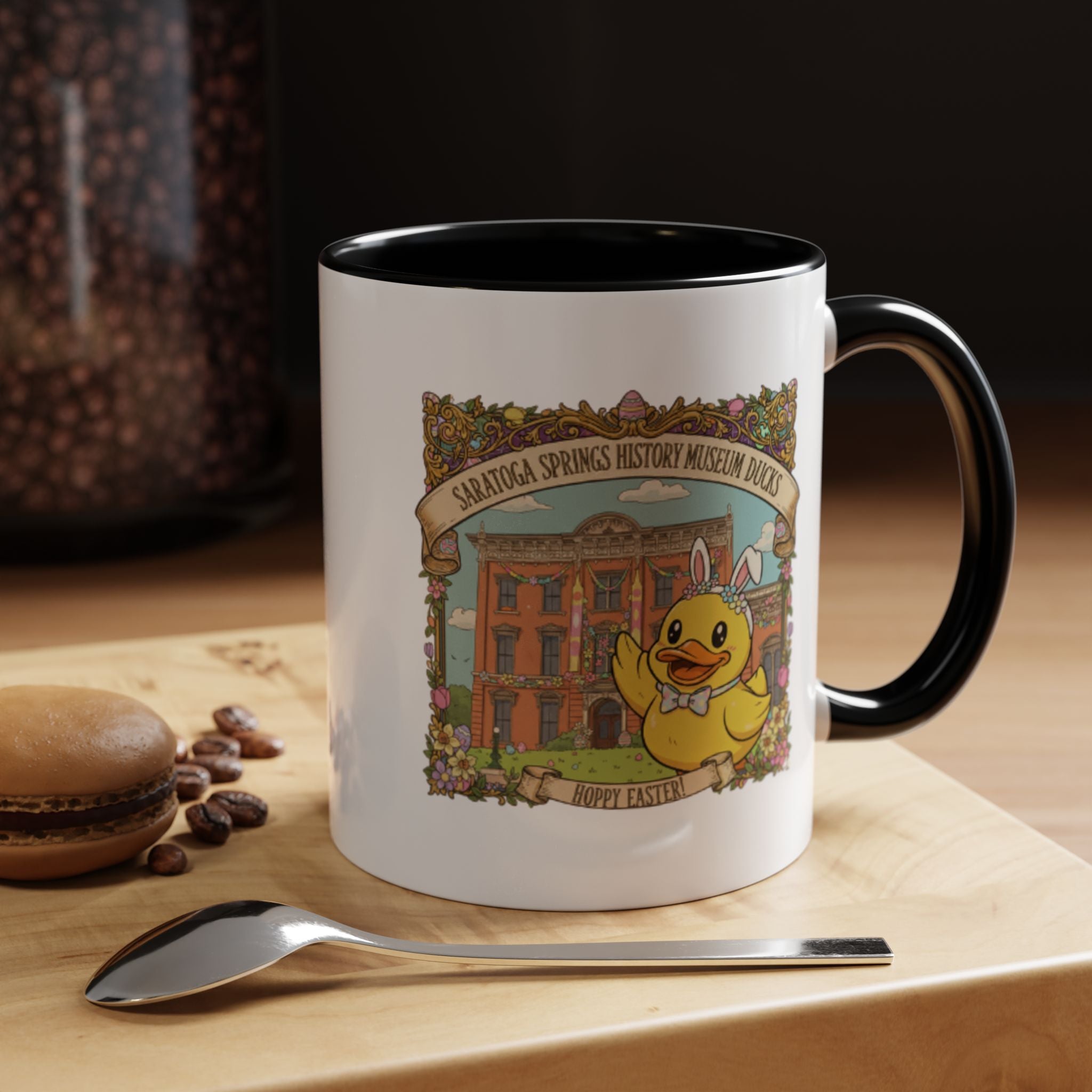 Coffee Mug — Saratoga Springs History Museum Ducky (Happy Easter)