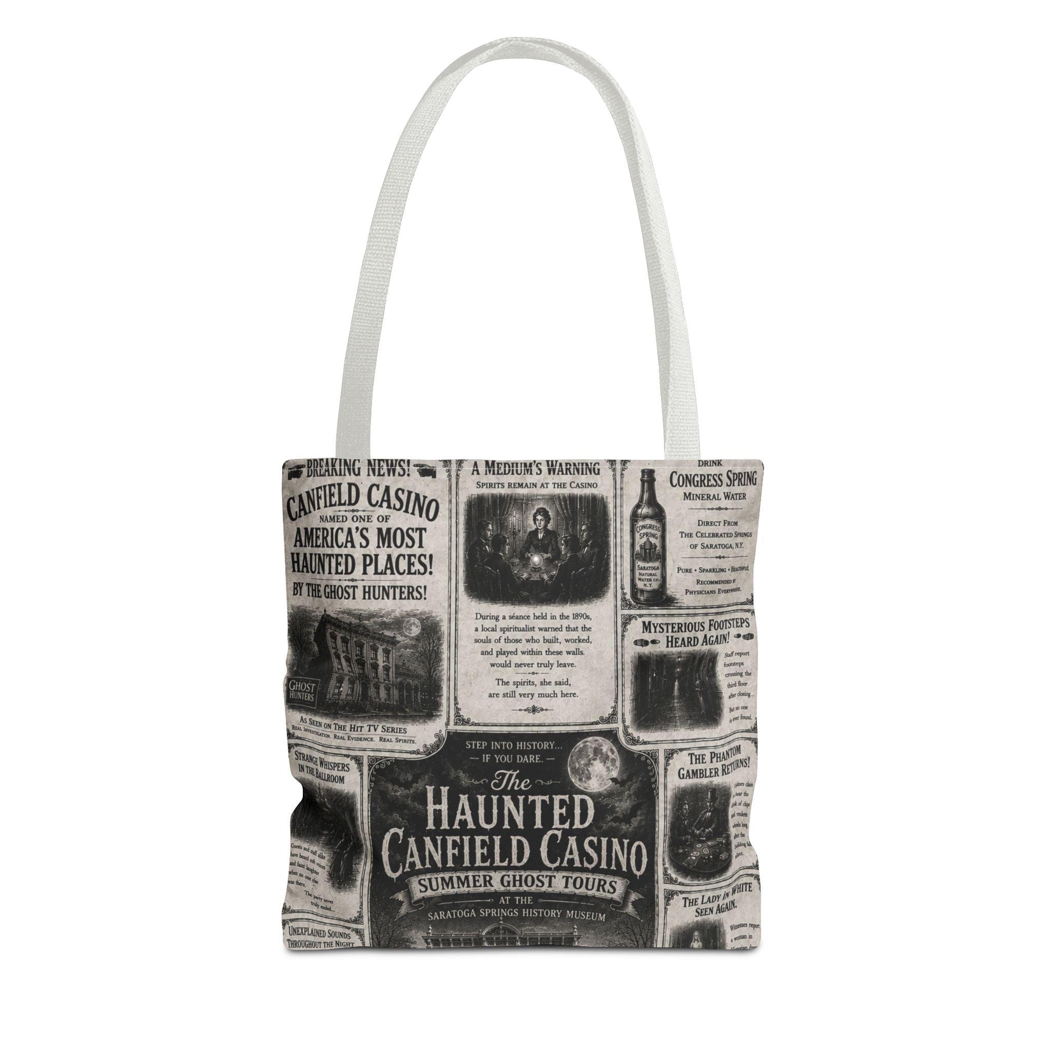 Haunted Canfield Casino Vintage Newspaper Tote