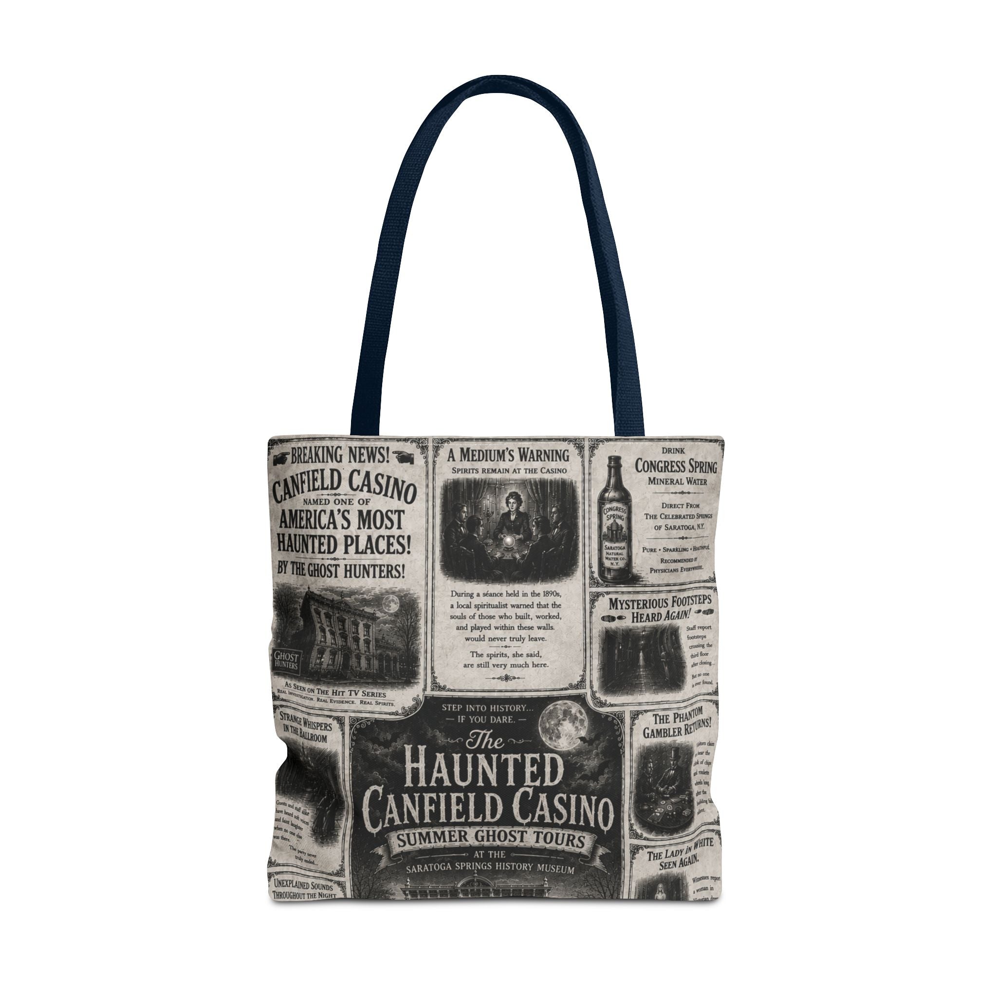 Haunted Canfield Casino Vintage Newspaper Tote