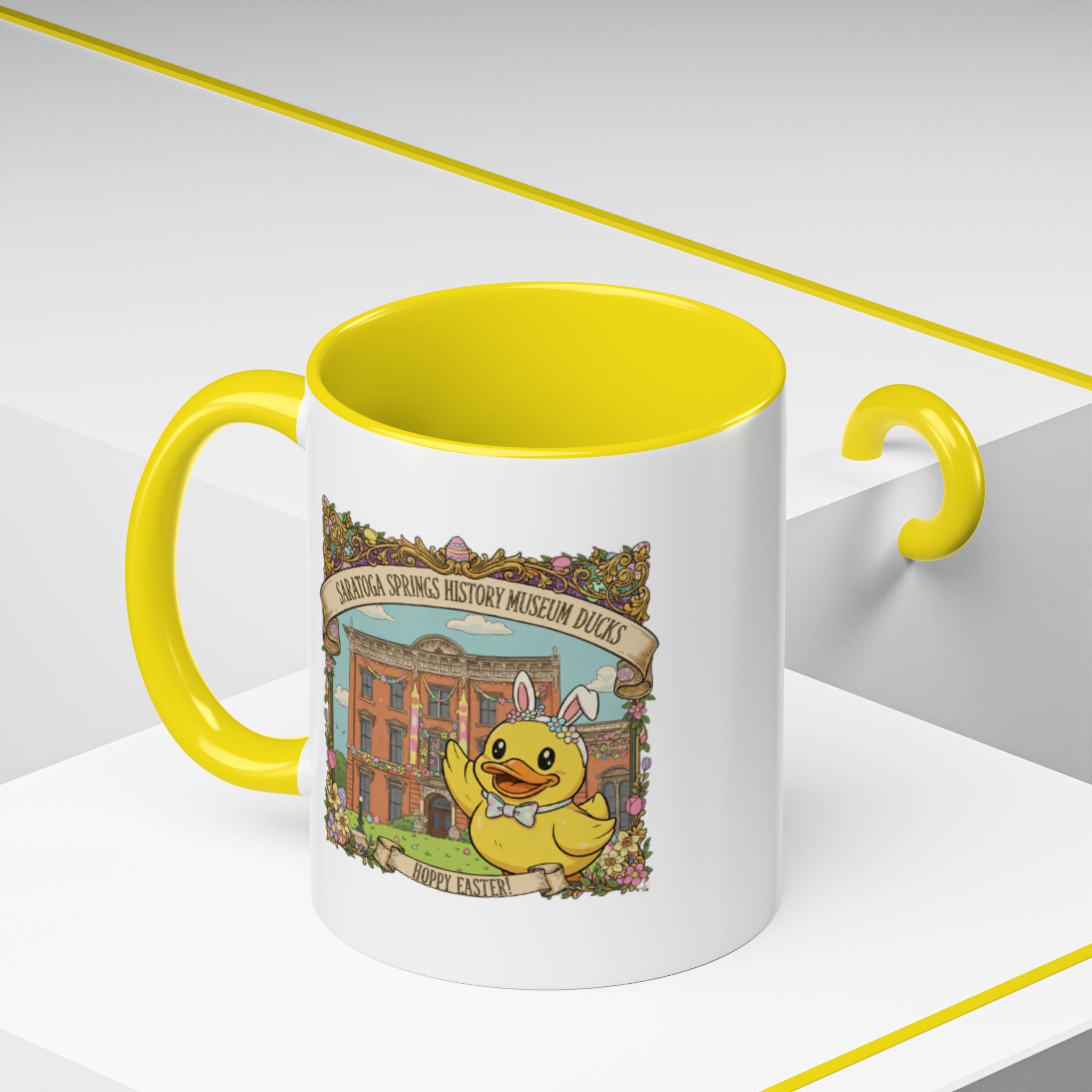 Coffee Mug — Saratoga Springs History Museum Ducky (Happy Easter)