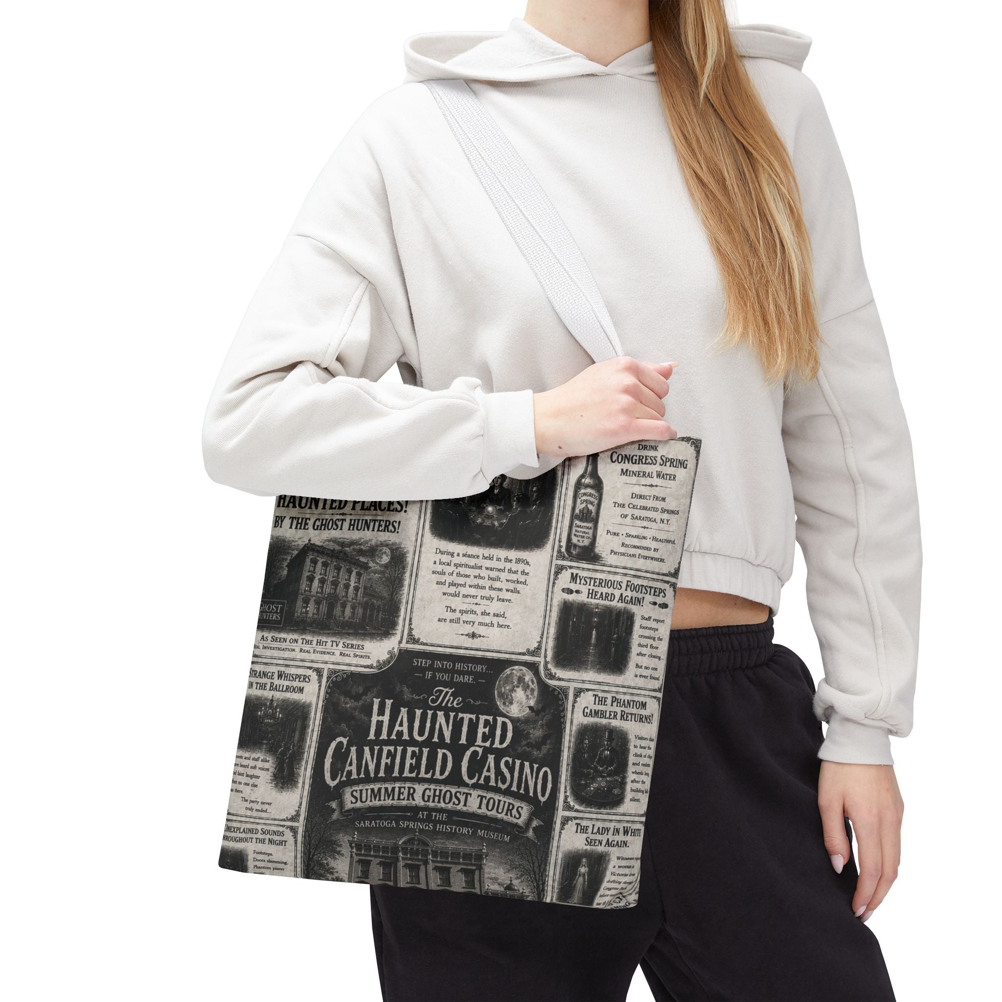 Haunted Canfield Casino Vintage Newspaper Tote