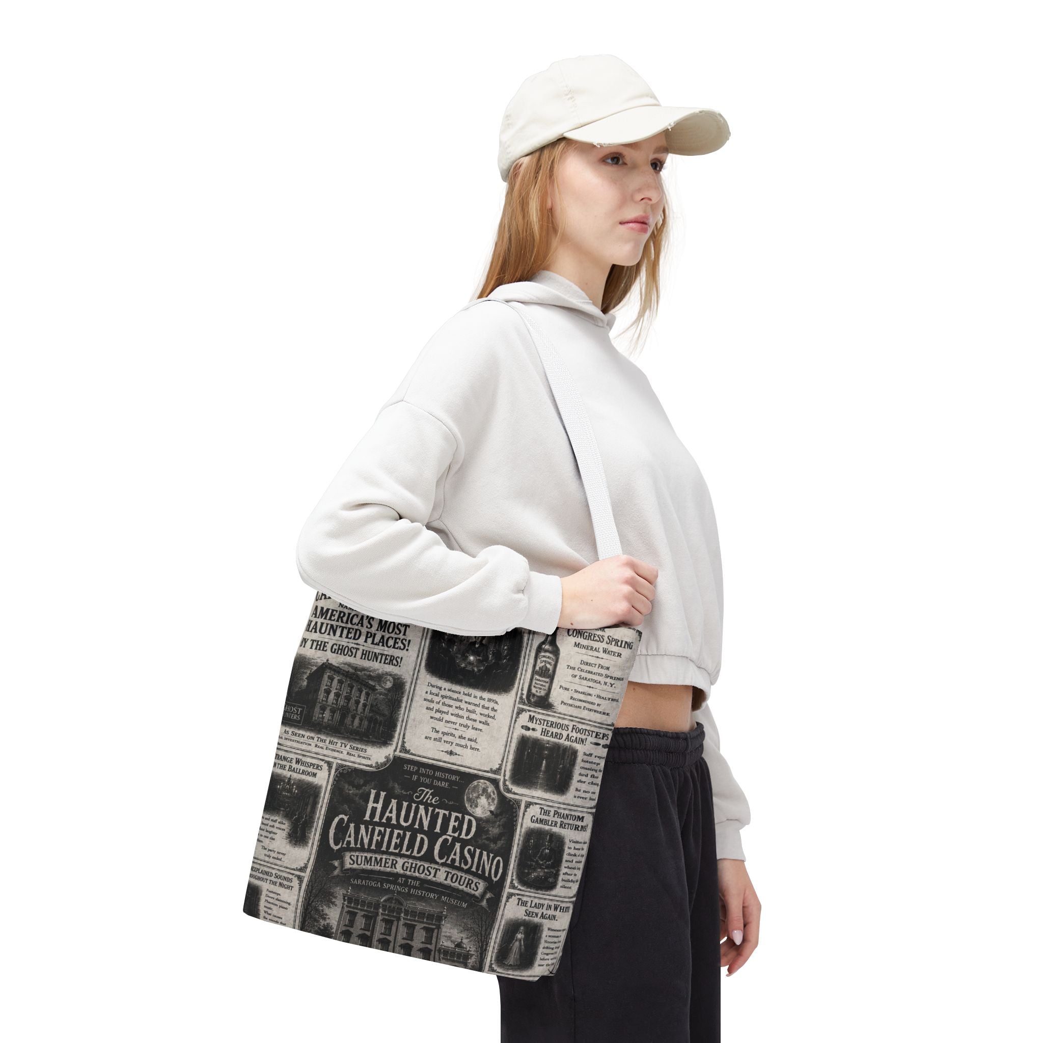 Haunted Canfield Casino Vintage Newspaper Tote
