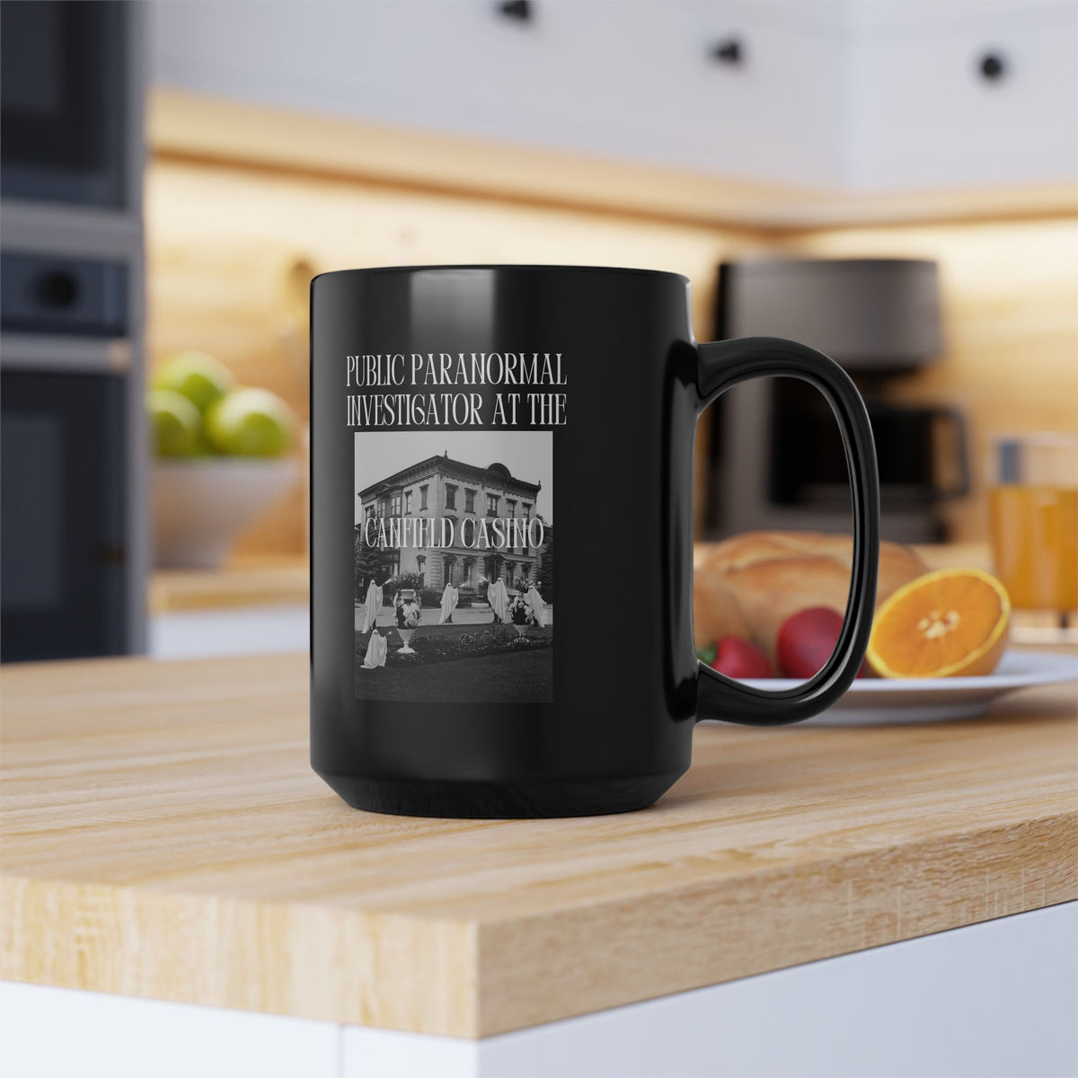 Public Paranormal Investigator at the Haunted Casino Black Mug