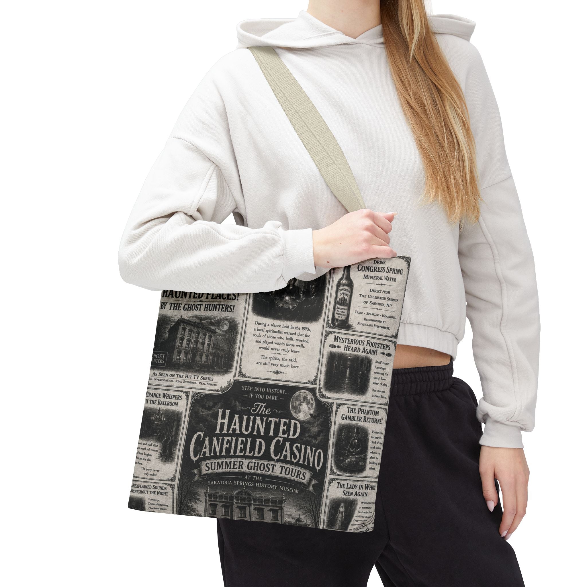 Haunted Canfield Casino Vintage Newspaper Tote