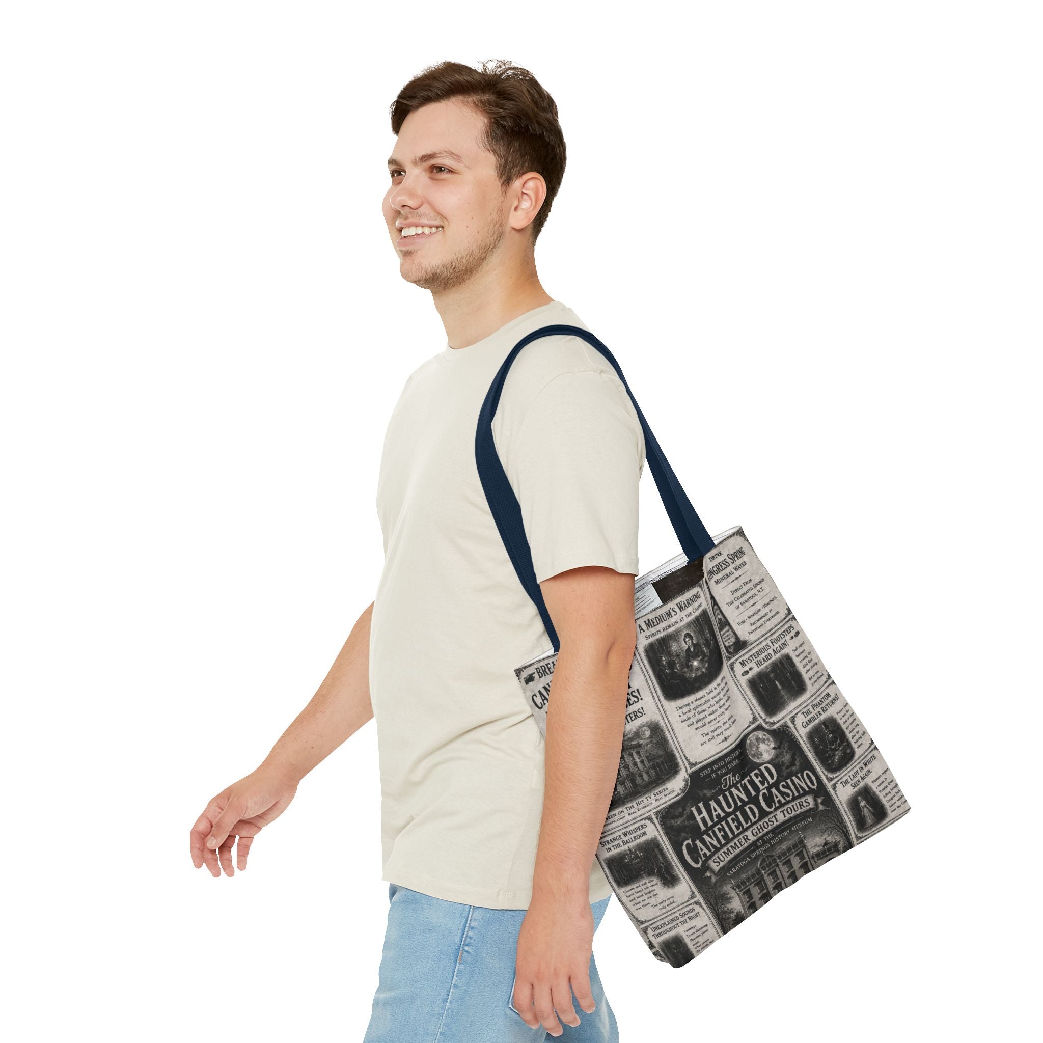 Haunted Canfield Casino Vintage Newspaper Tote