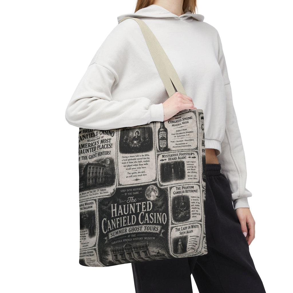 Haunted Canfield Casino Vintage Newspaper Tote
