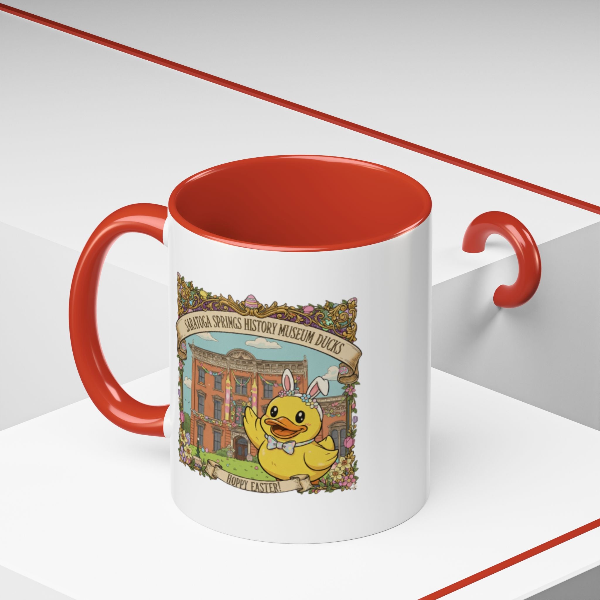 Coffee Mug — Saratoga Springs History Museum Ducky (Happy Easter)