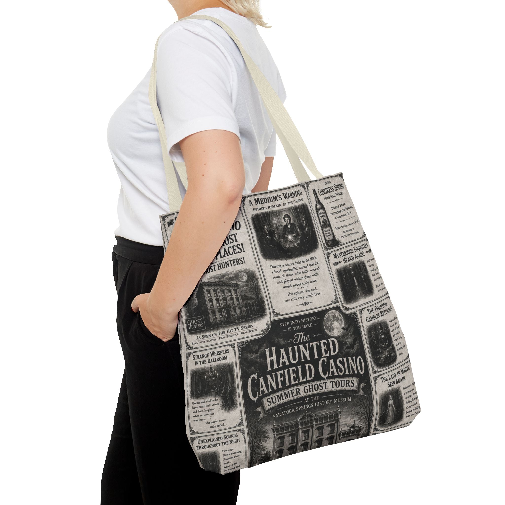 Haunted Canfield Casino Vintage Newspaper Tote