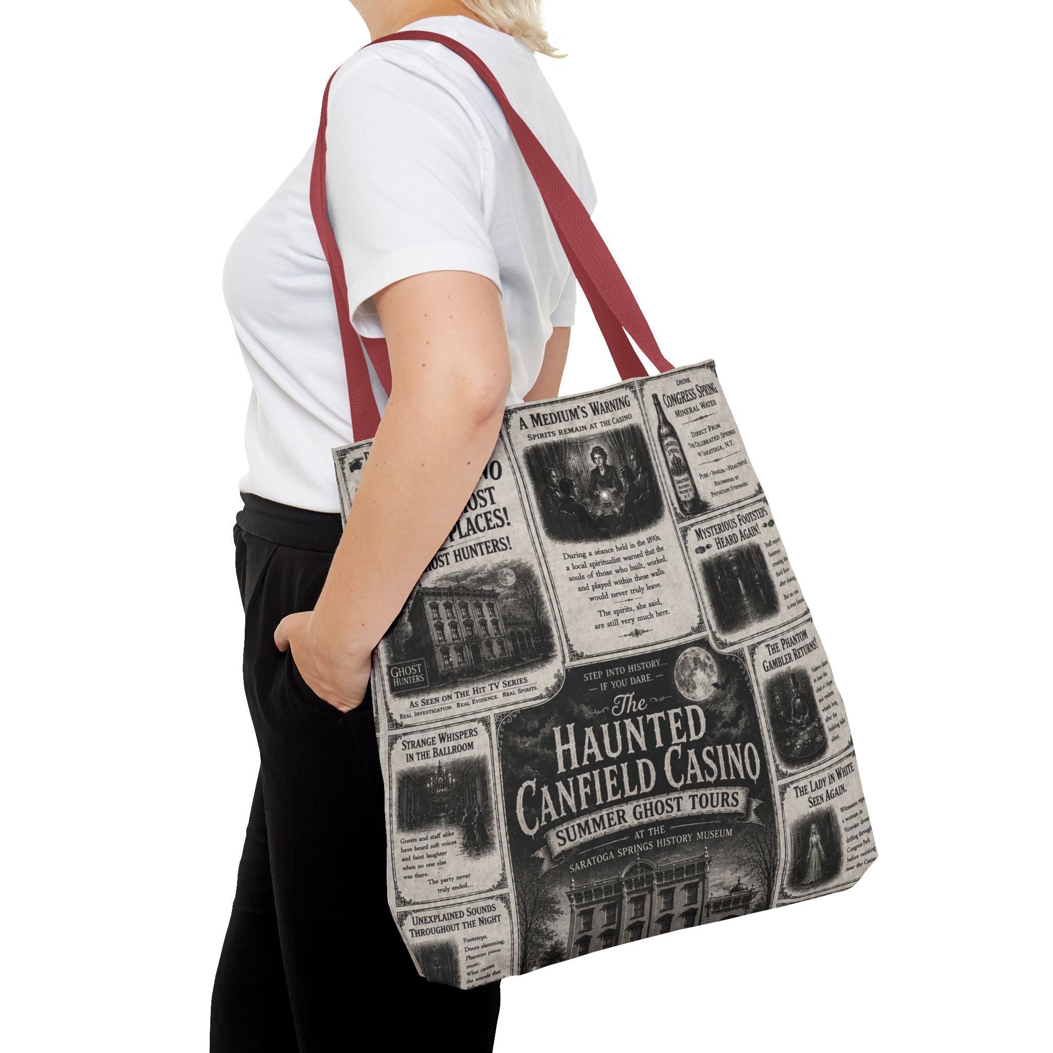 Haunted Canfield Casino Vintage Newspaper Tote