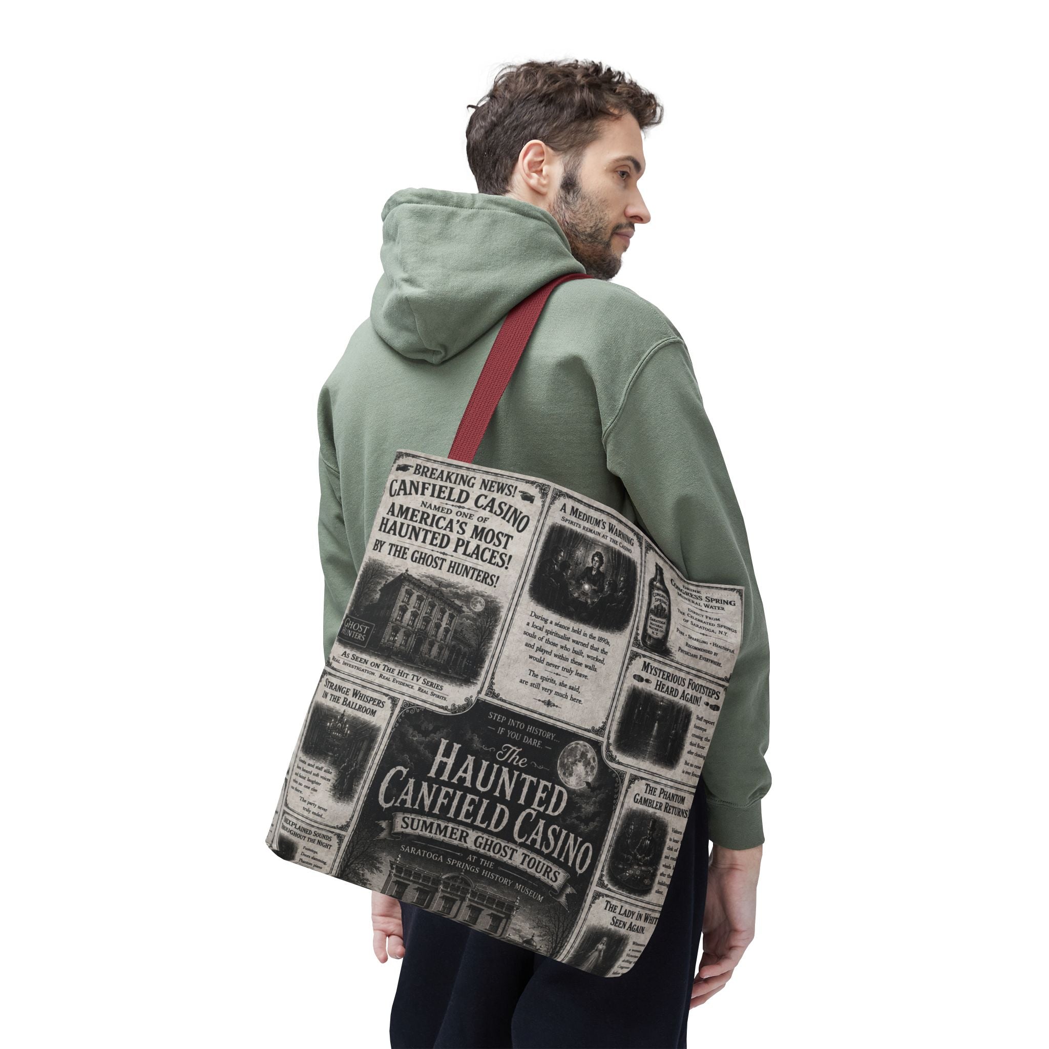 Haunted Canfield Casino Vintage Newspaper Tote