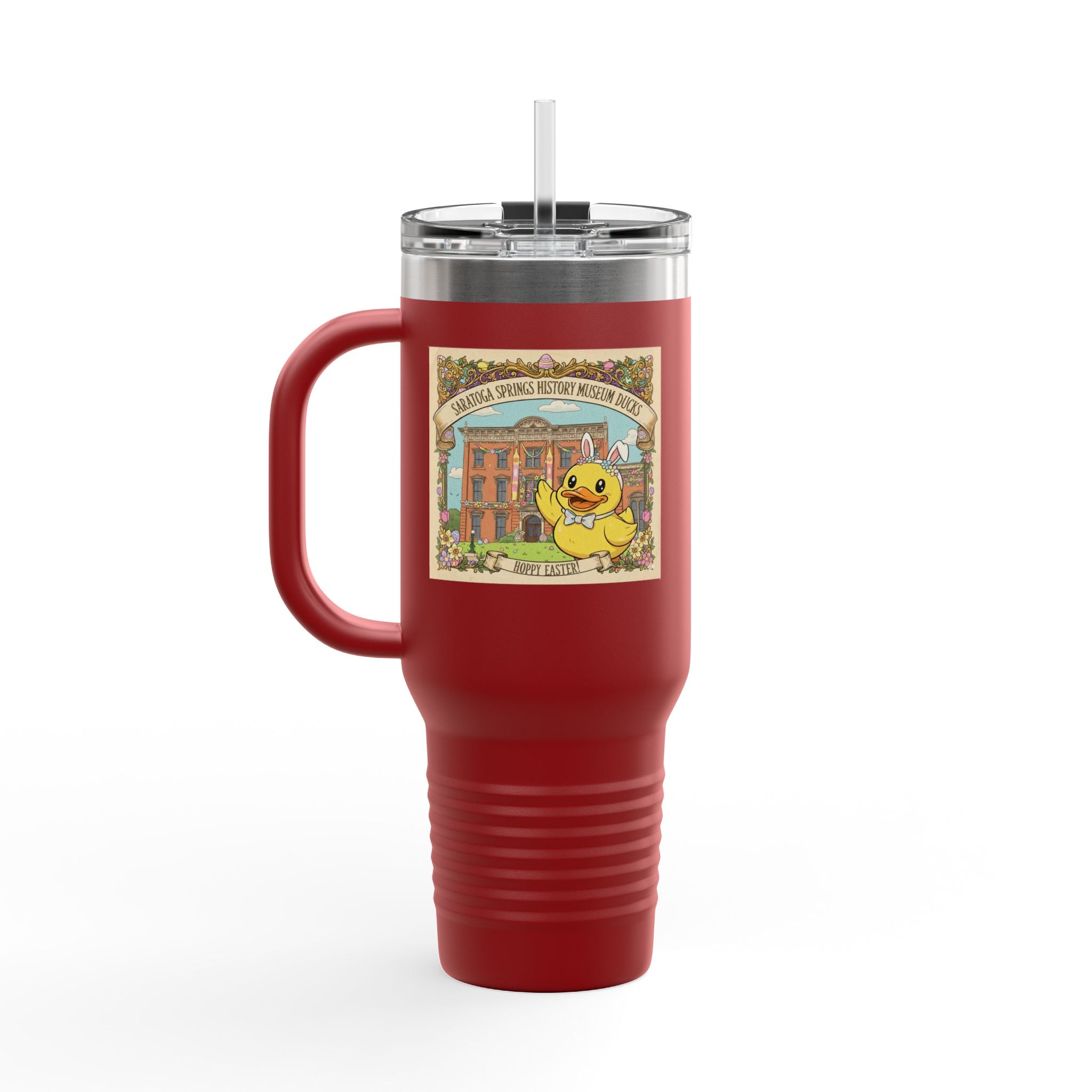 Easter Ducks Saratoga Springs 40oz Insulated Travel Mug — Hoppy Easter Canfield Casino Design