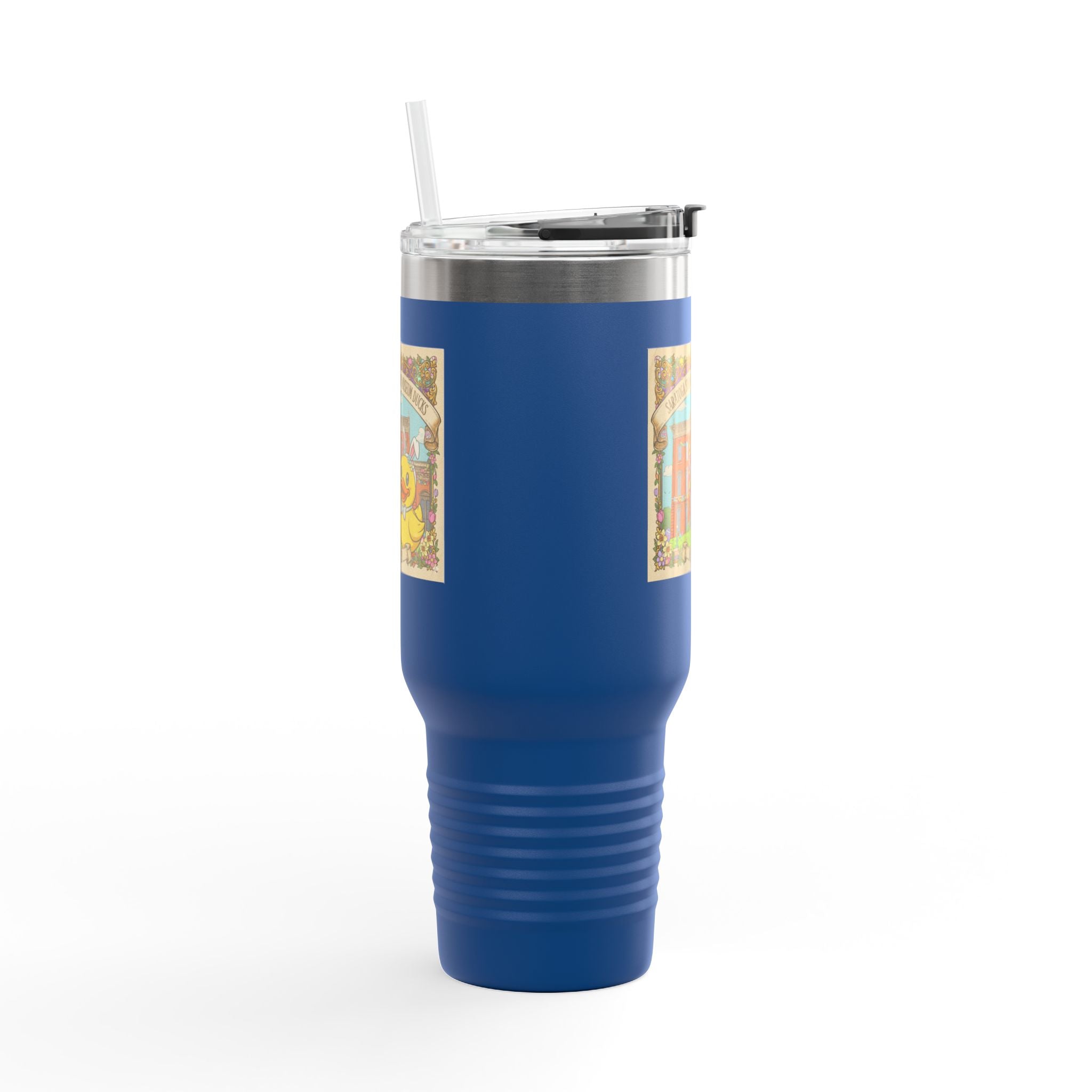 Easter Ducks Saratoga Springs 40oz Insulated Travel Mug — Hoppy Easter Canfield Casino Design