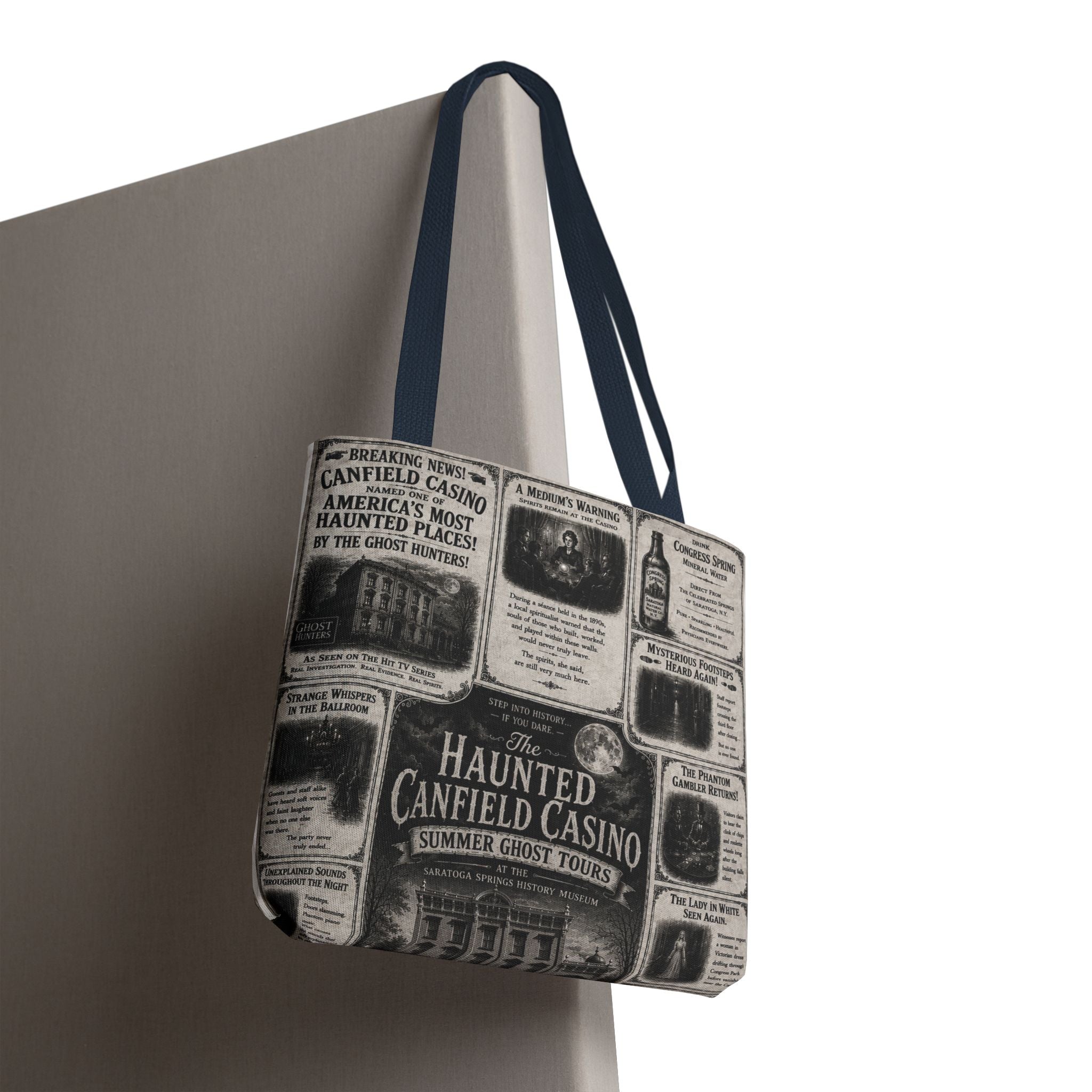 Haunted Canfield Casino Vintage Newspaper Tote