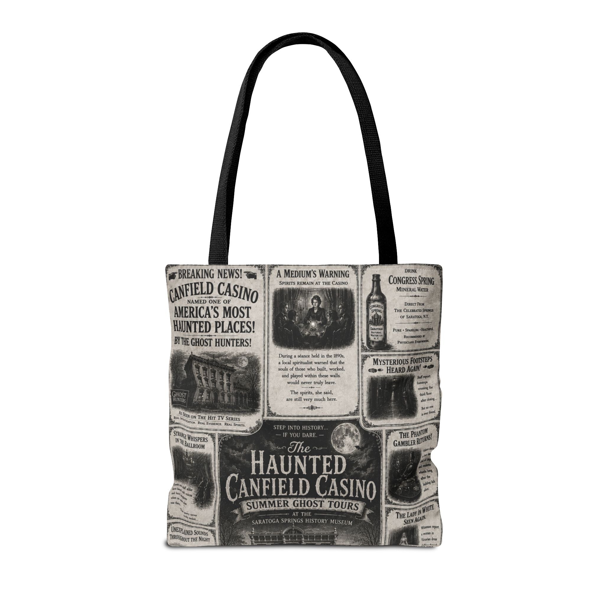 Haunted Canfield Casino Vintage Newspaper Tote