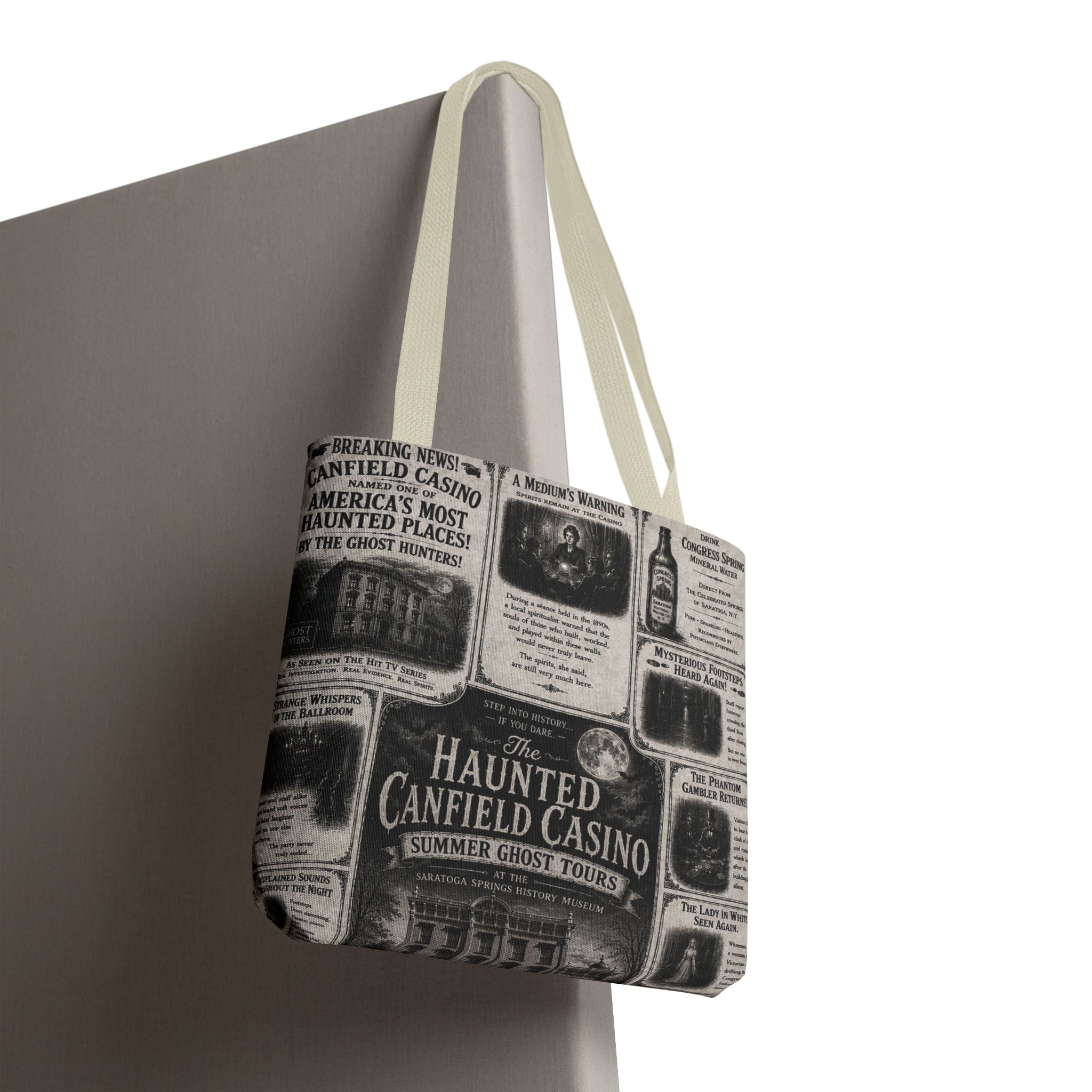 Haunted Canfield Casino Vintage Newspaper Tote