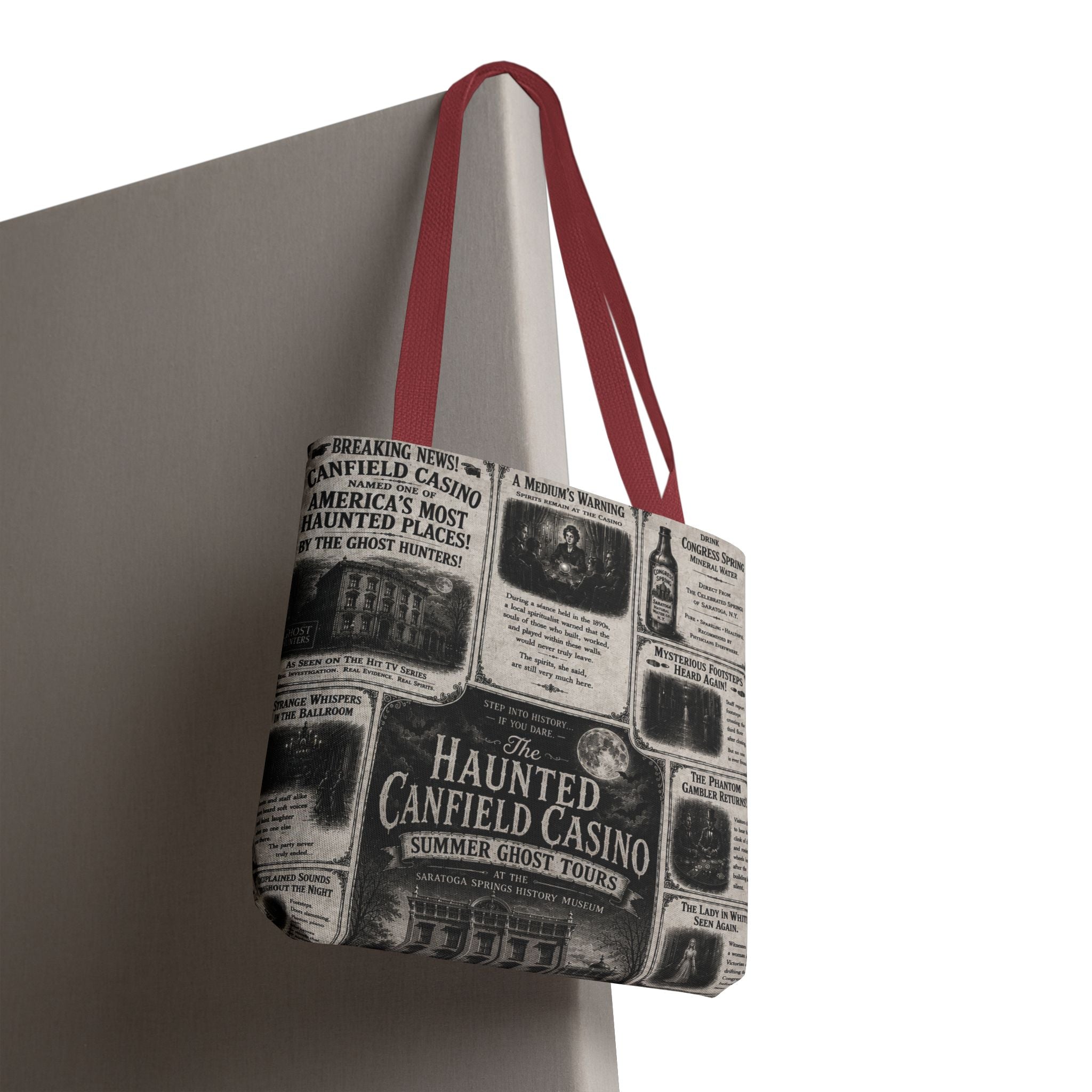Haunted Canfield Casino Vintage Newspaper Tote