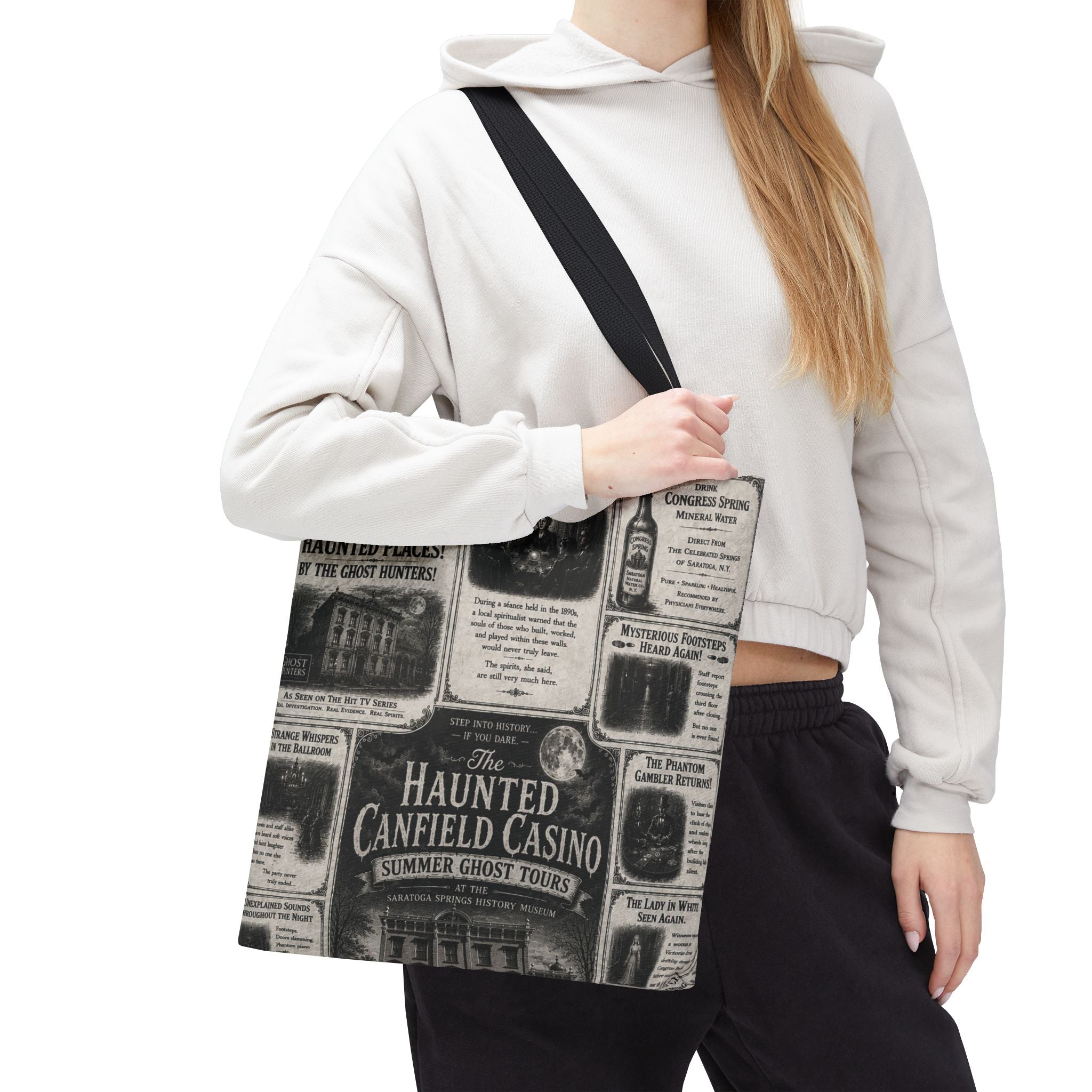 Haunted Canfield Casino Vintage Newspaper Tote