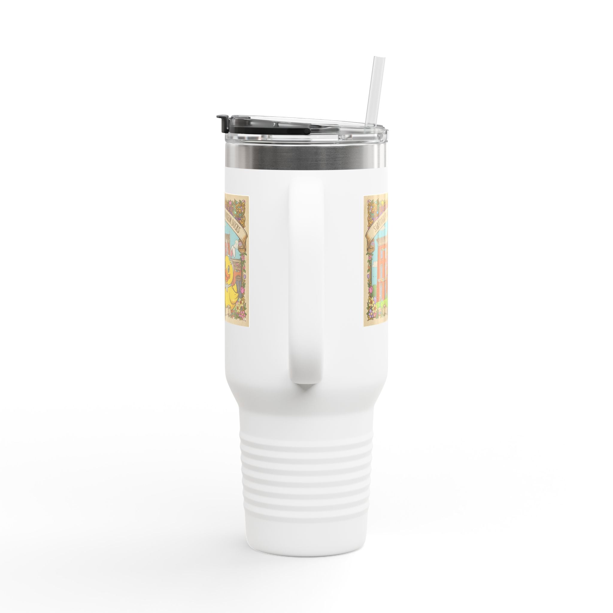 Easter Ducks Saratoga Springs 40oz Insulated Travel Mug — Hoppy Easter Canfield Casino Design