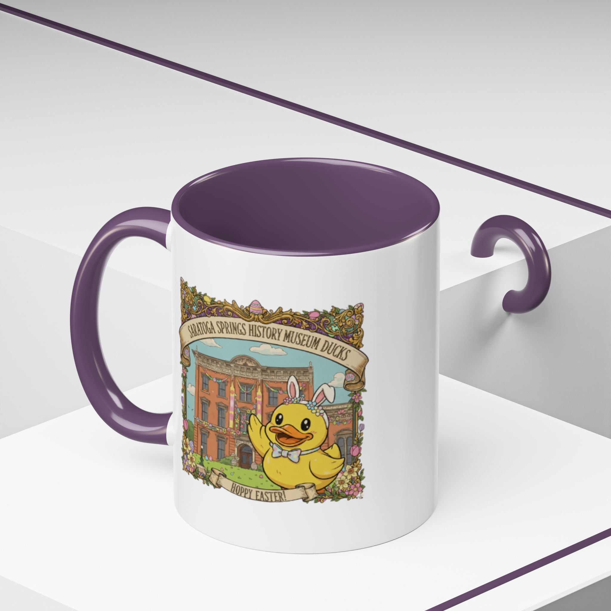 Coffee Mug — Saratoga Springs History Museum Ducky (Happy Easter)