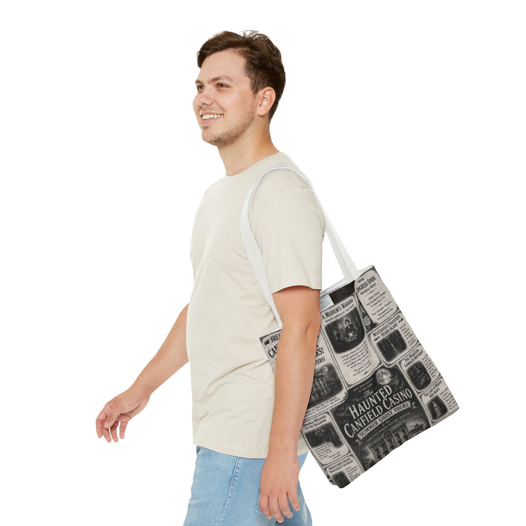 Haunted Canfield Casino Vintage Newspaper Tote