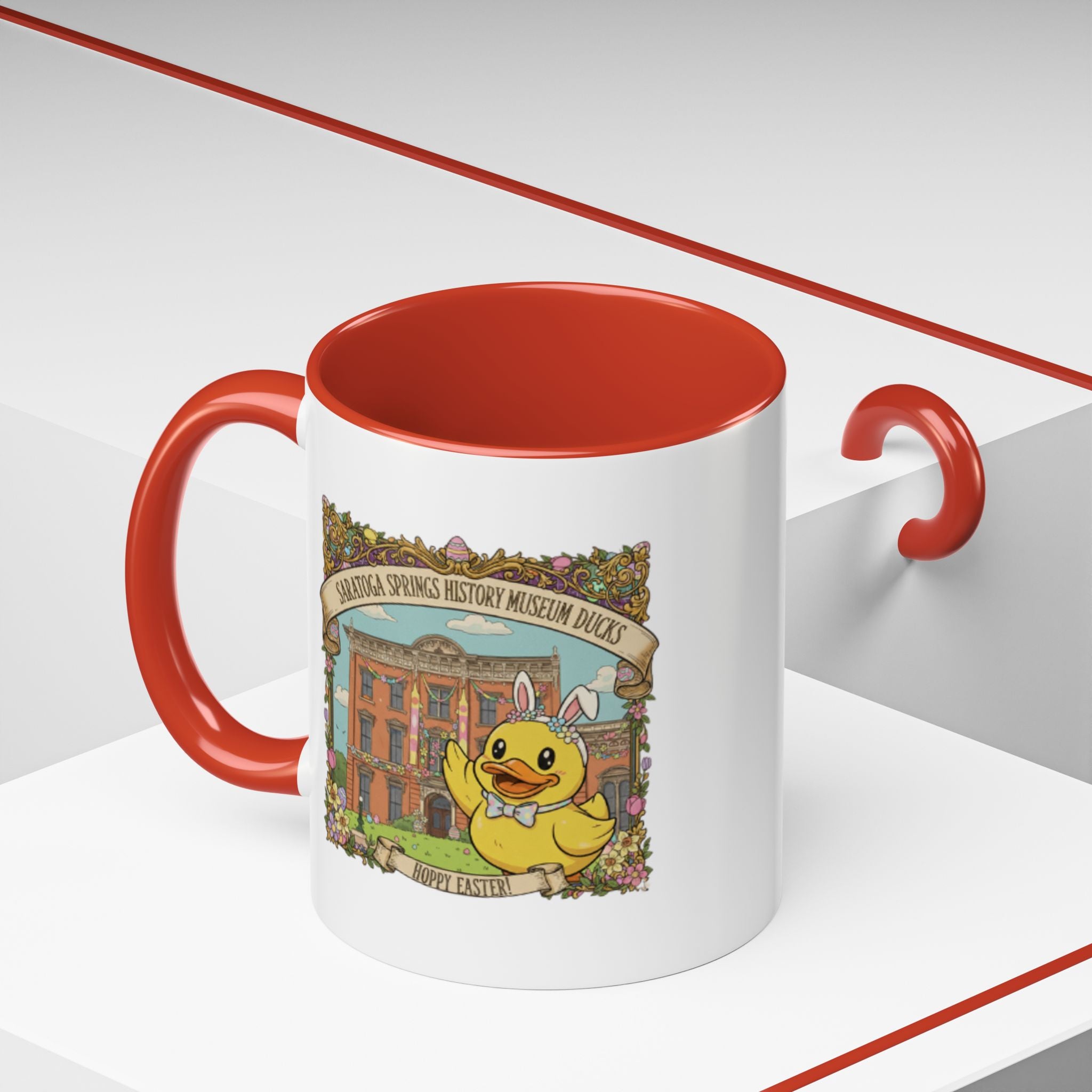 Coffee Mug — Saratoga Springs History Museum Ducky (Happy Easter)