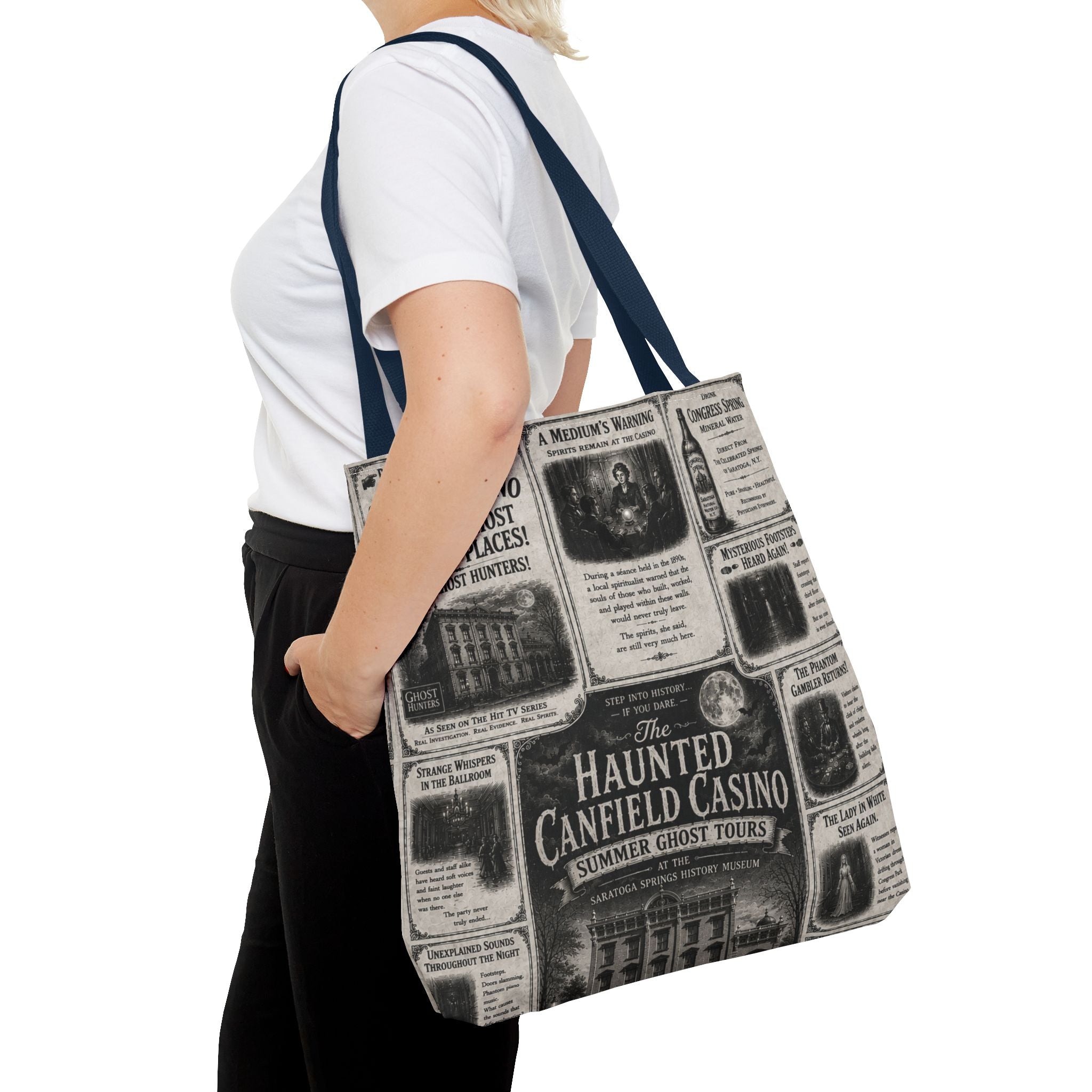 Haunted Canfield Casino Vintage Newspaper Tote