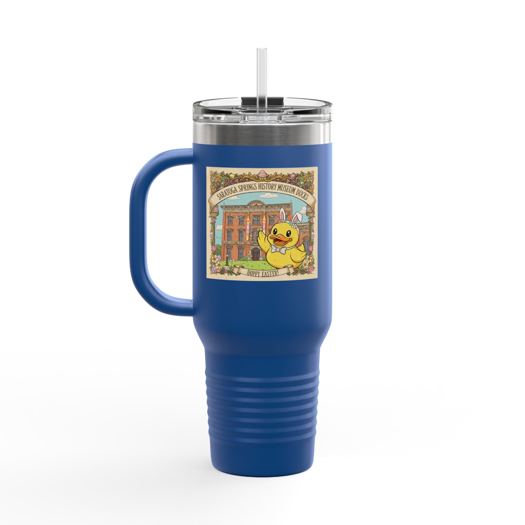 Easter Ducks Saratoga Springs 40oz Insulated Travel Mug — Hoppy Easter Canfield Casino Design